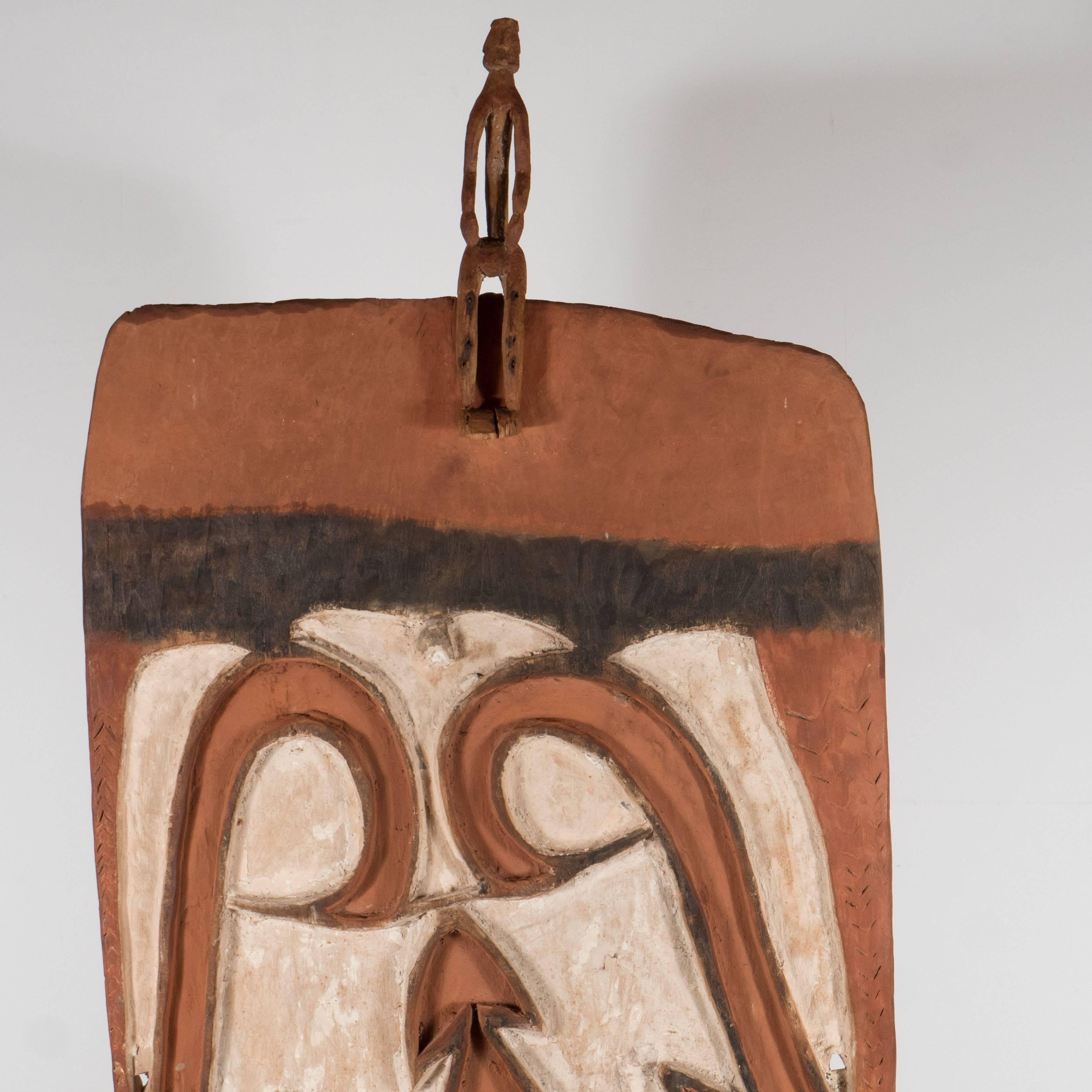 Impressive Papua New Guinea Shield, Late 19th Century - Brown Abstract Sculpture by Unknown