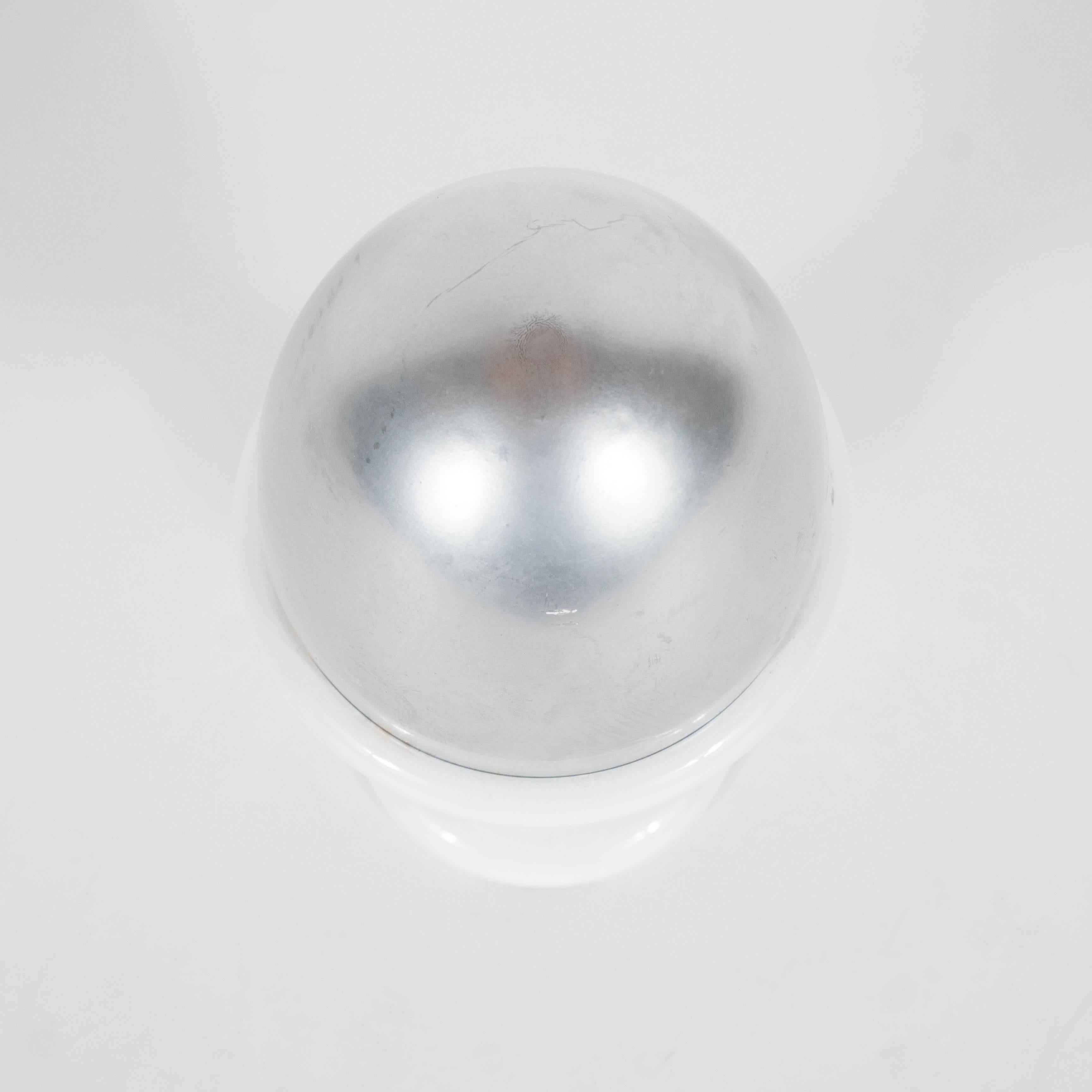 Pop Art Sculpture of a Silver Egg by Herbert Distel, circa 1968 For Sale 1