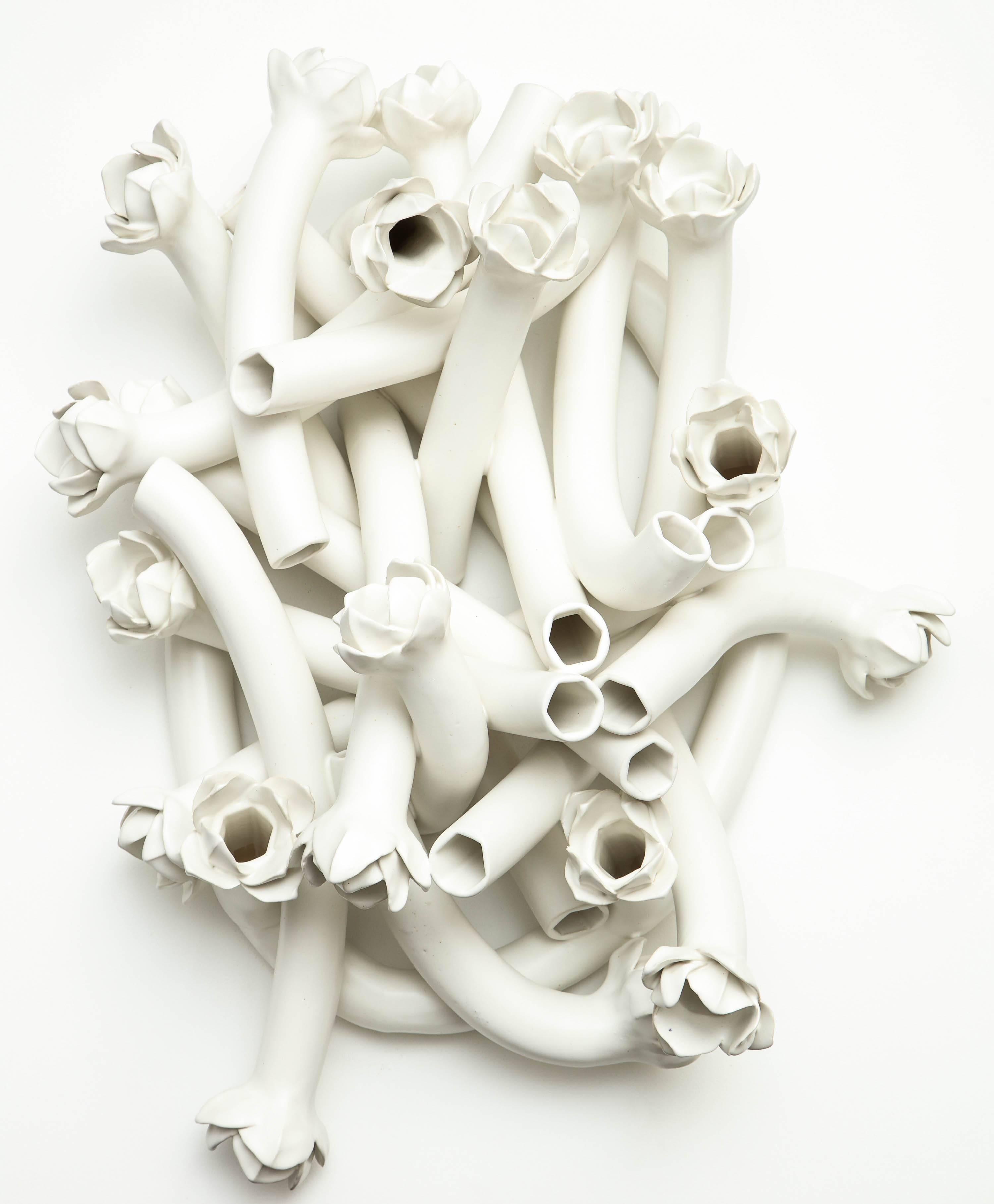 Unique Porcelain Sculpture from the Flora Series by Anat Shiftan, 2017 6