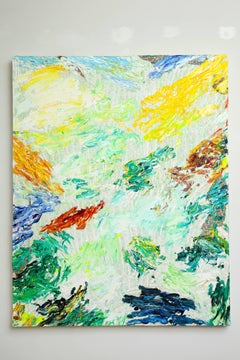 Contemporary Painting " Green Wind" by Sebastian Vallejo
