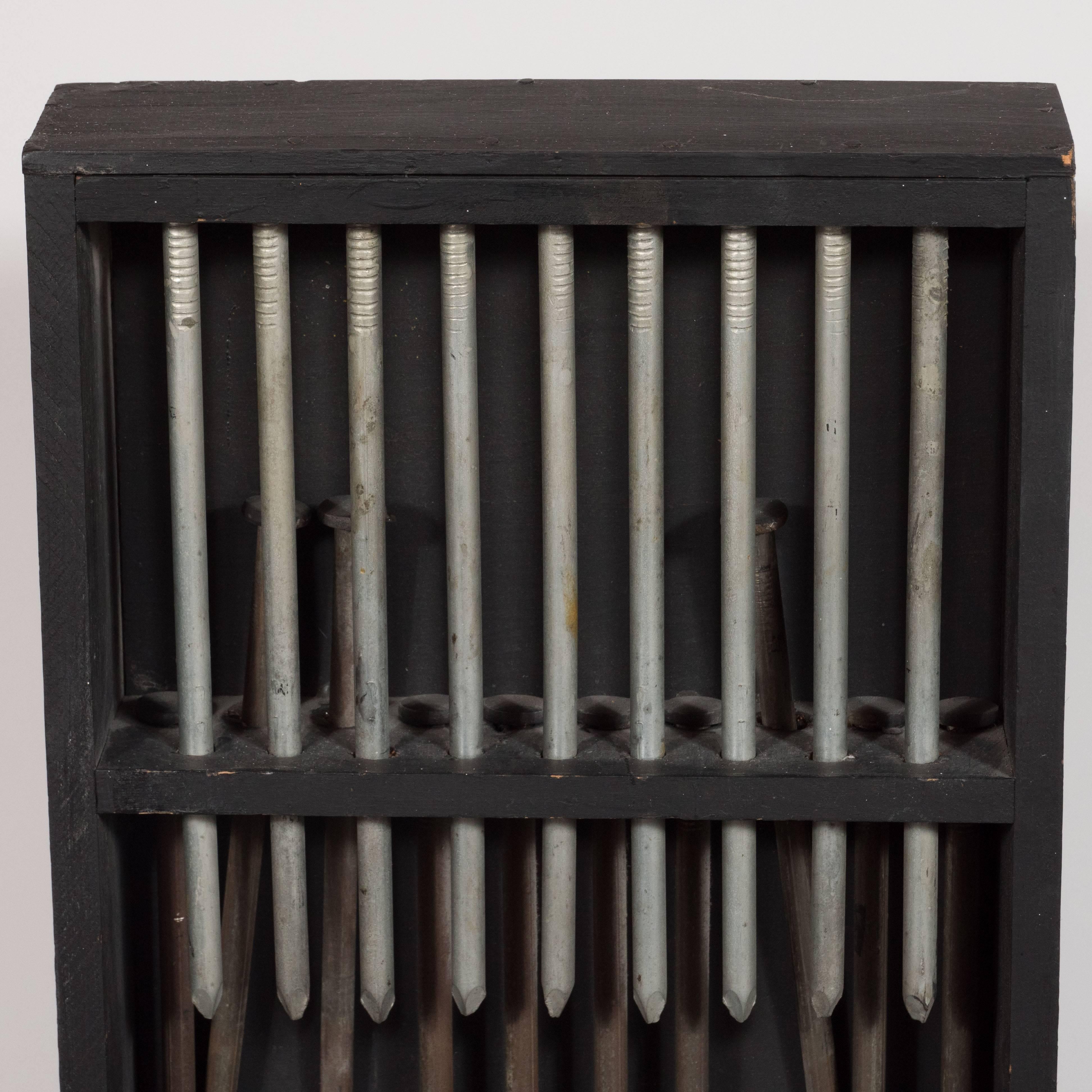 Untitled- Metal and Painted Wood Construction, in the Style of Louise Nevelson For Sale 3