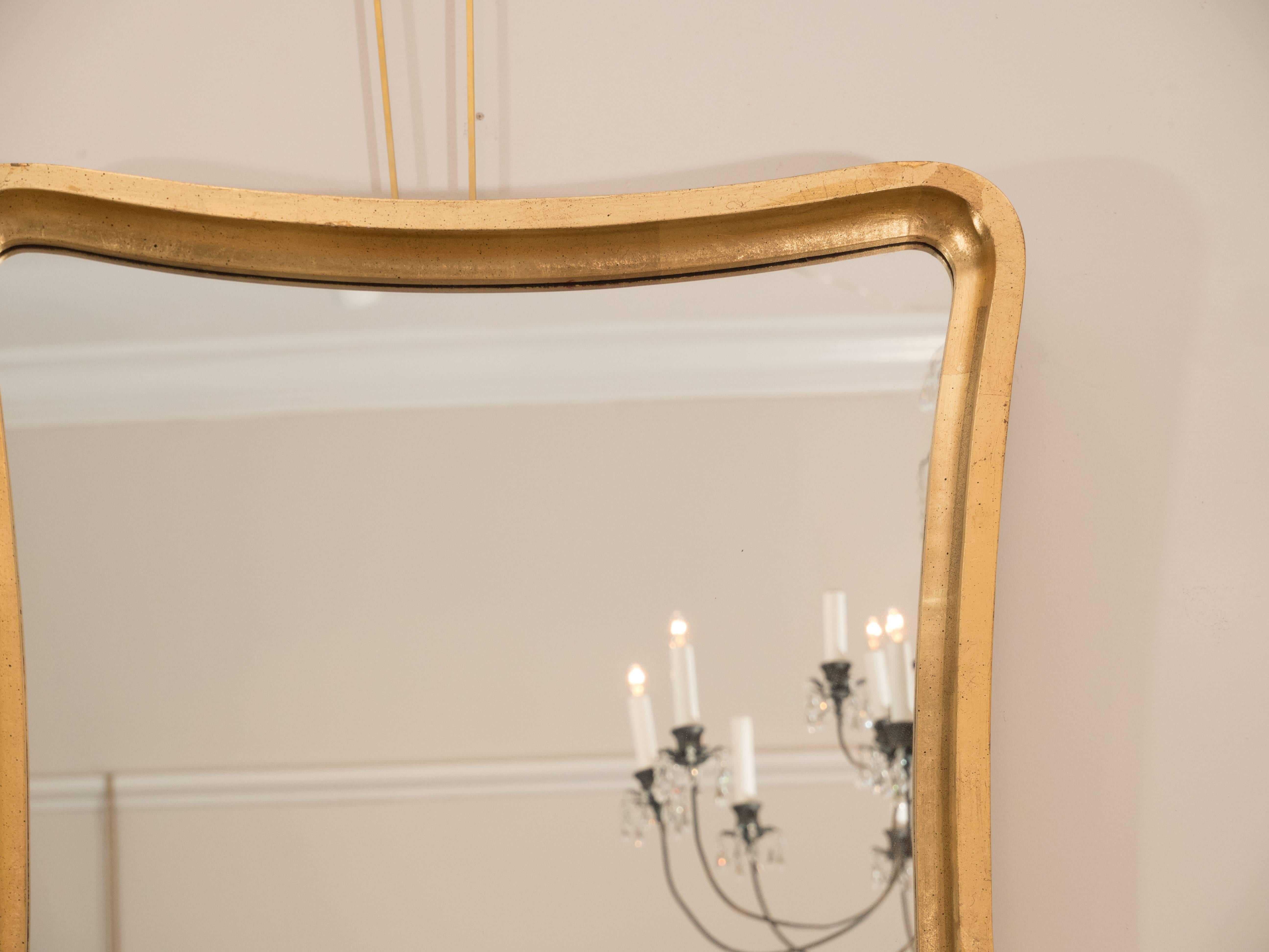 Pair of Giltwood Wavy Mirrors In Excellent Condition In New York, NY