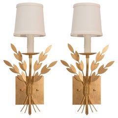 Pair of Gilt Metal Sconces