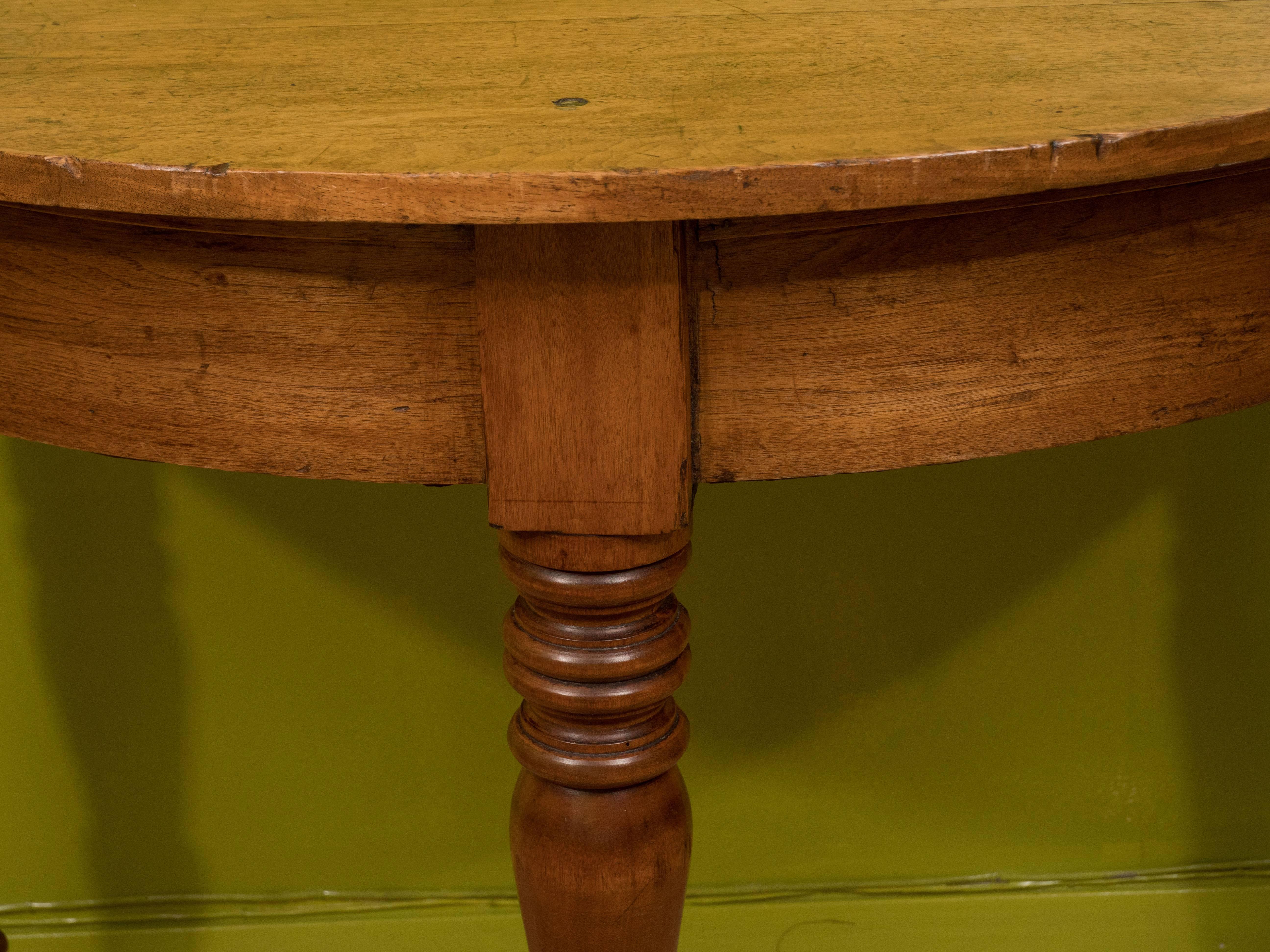 English Demilune Table For Sale