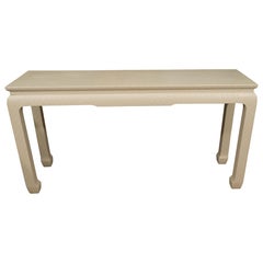 White Lacquered Console Table