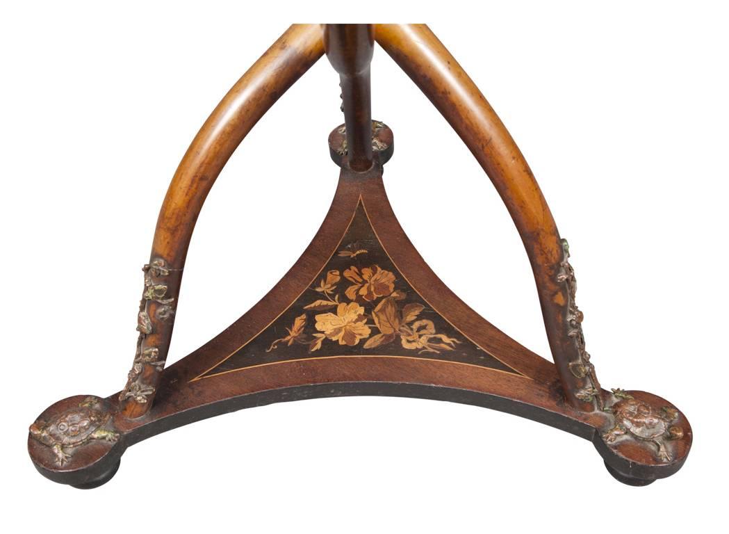 Rare French Art Nouveau Marquetry Table by Charles Guillaume Diehl, circa 1878 2
