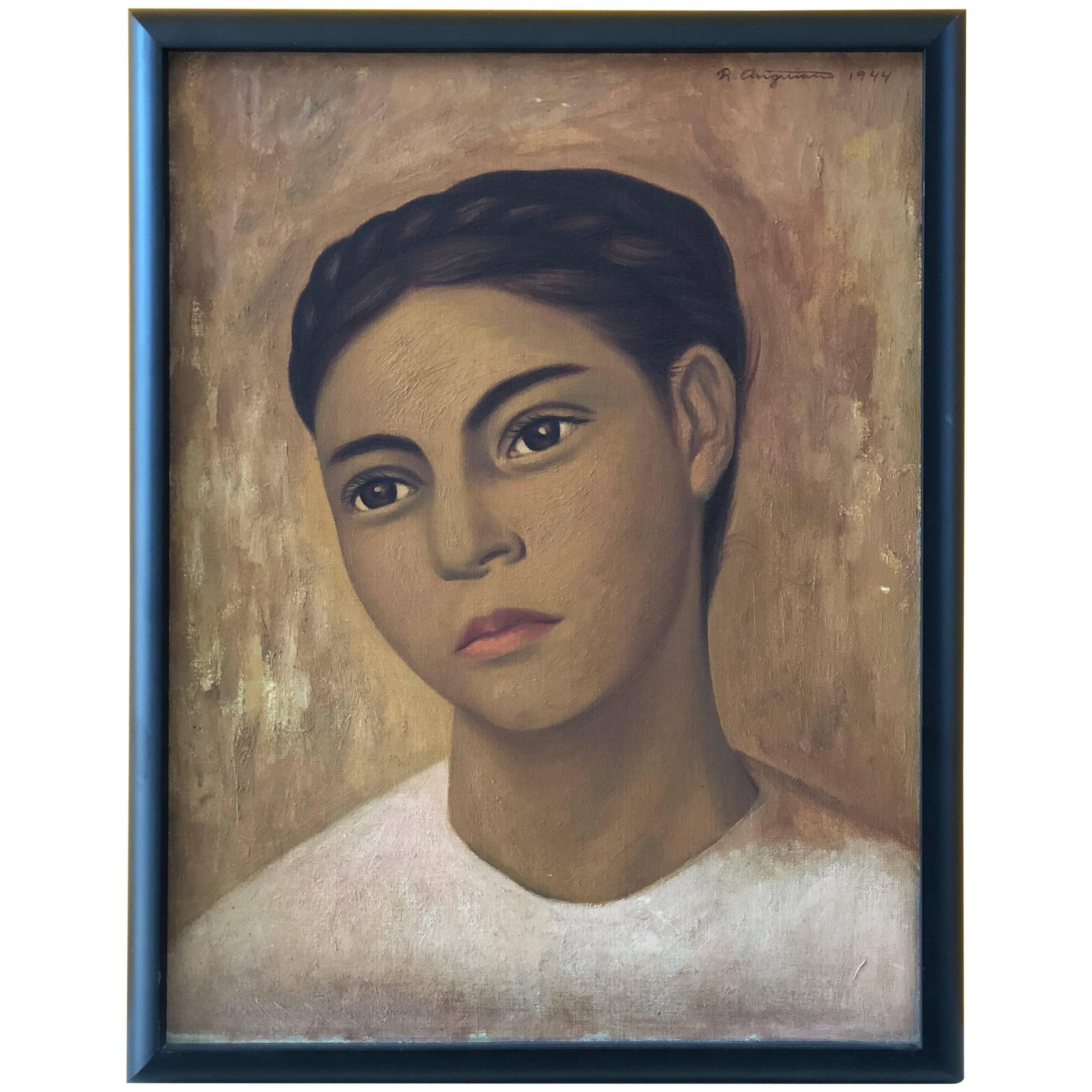 Raul Anguiano Portrait Painting - Oil on Canvas, Raúl Anguiano (Mexican)