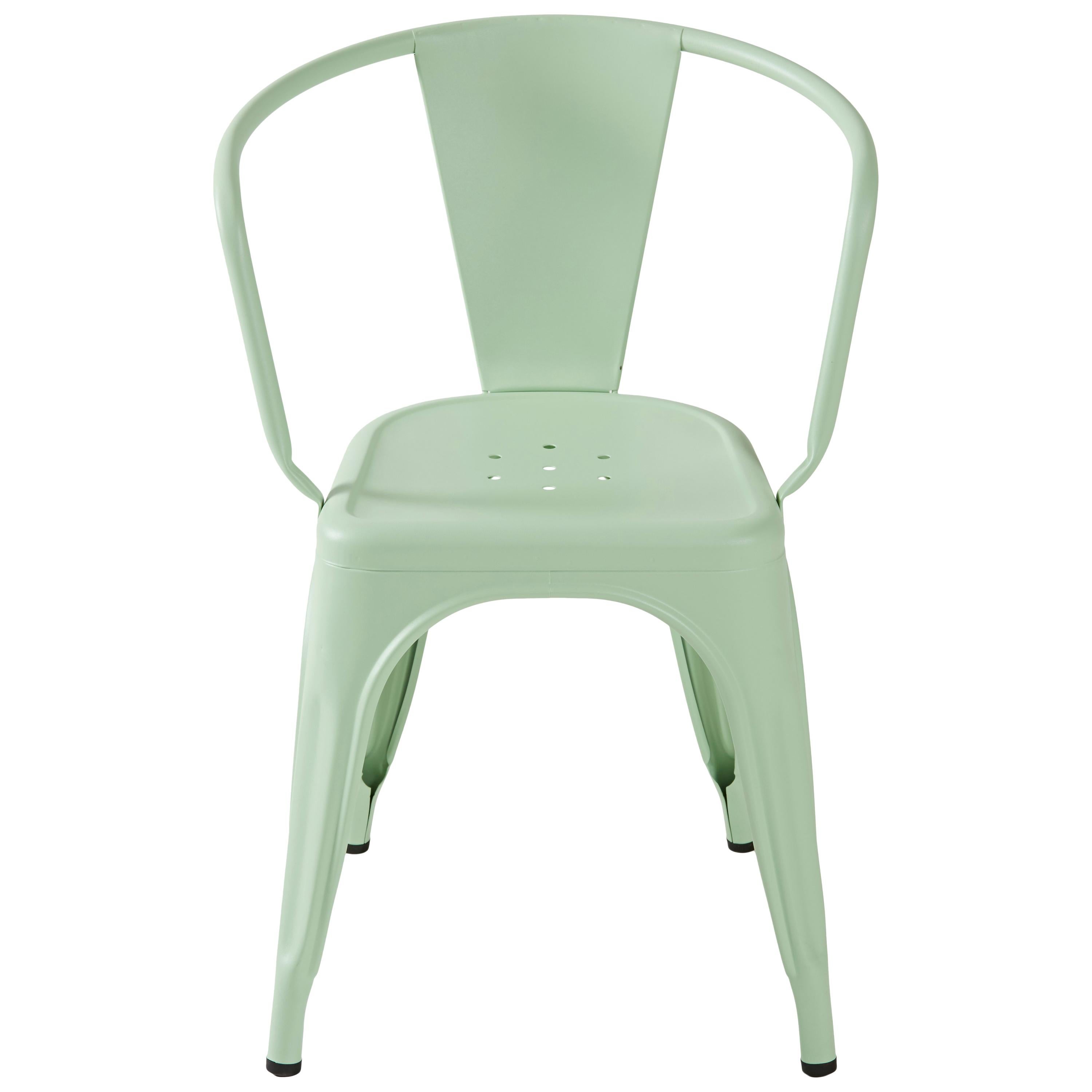 For Sale: Green (Vert Anis) A56 Armchair in Pop Colors by Jean Pauchard & Tolix