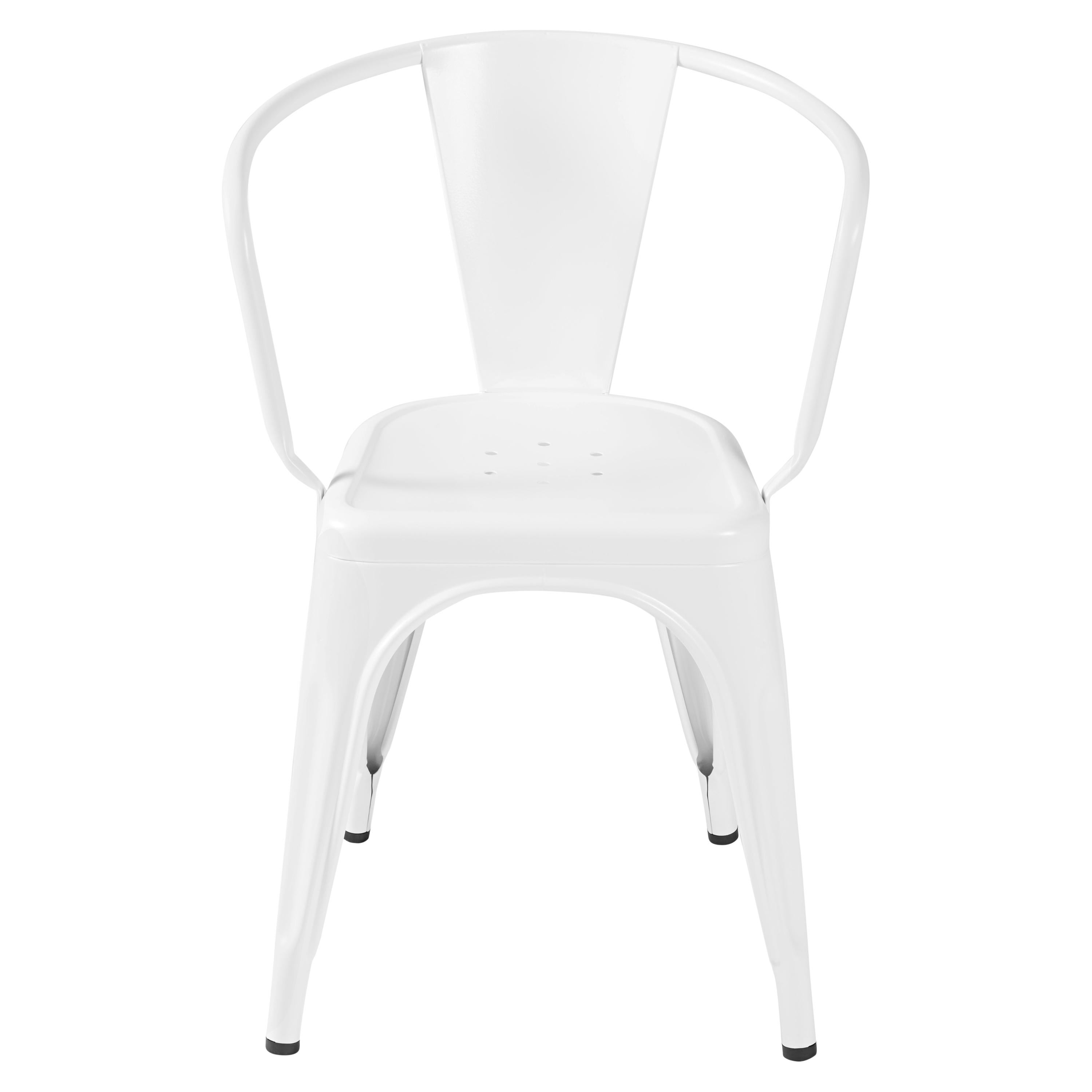For Sale: White (Blanc) A56 Armchair in Essential Colors by Jean Pauchard & Tolix