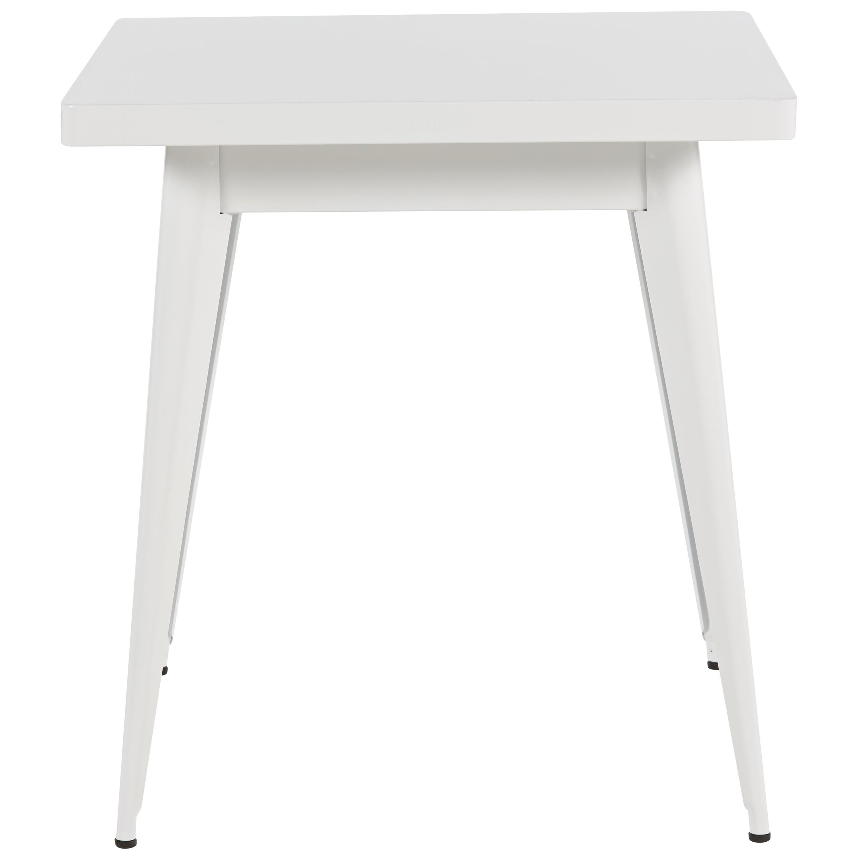 For Sale: White (Blanc) 55 Square Side Table 70x70 in Essential Colors by Jean Pauchard & Tolix
