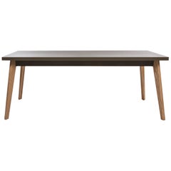 55 Medium Table 80x190 with Wood Legs  by Jean Pauchard & Tolix
