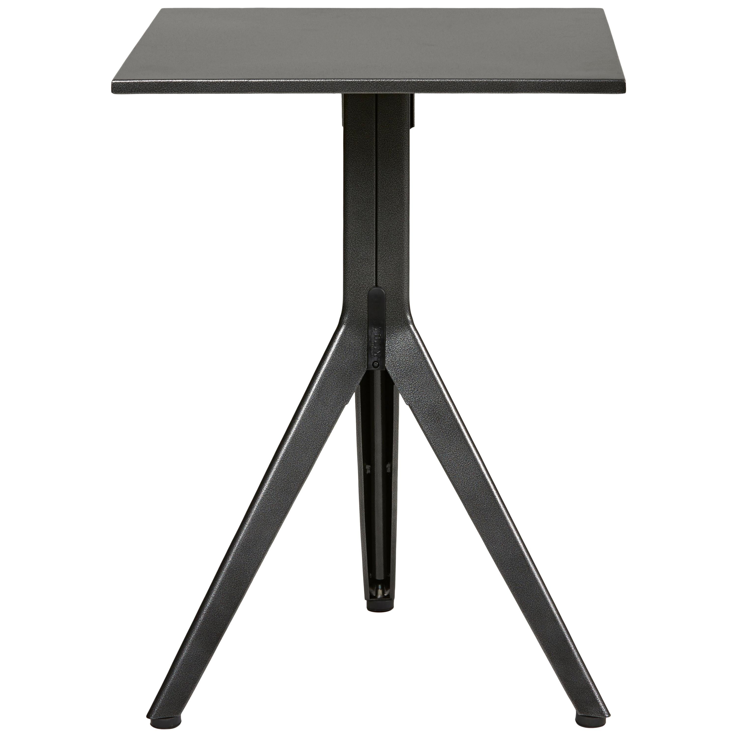 For Sale: Gray (Gris Martelé) Gueridon N Table 60x60 in Pop Colors by Patrick Norguet & Tolix