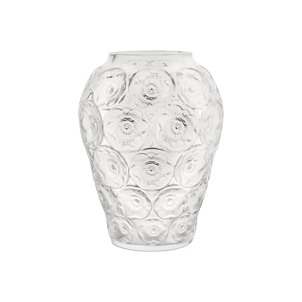Anemones Vase in Crystal Glass by Lalique
