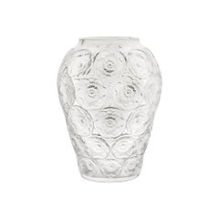 Vintage Anemones Vase in Crystal Glass by Lalique