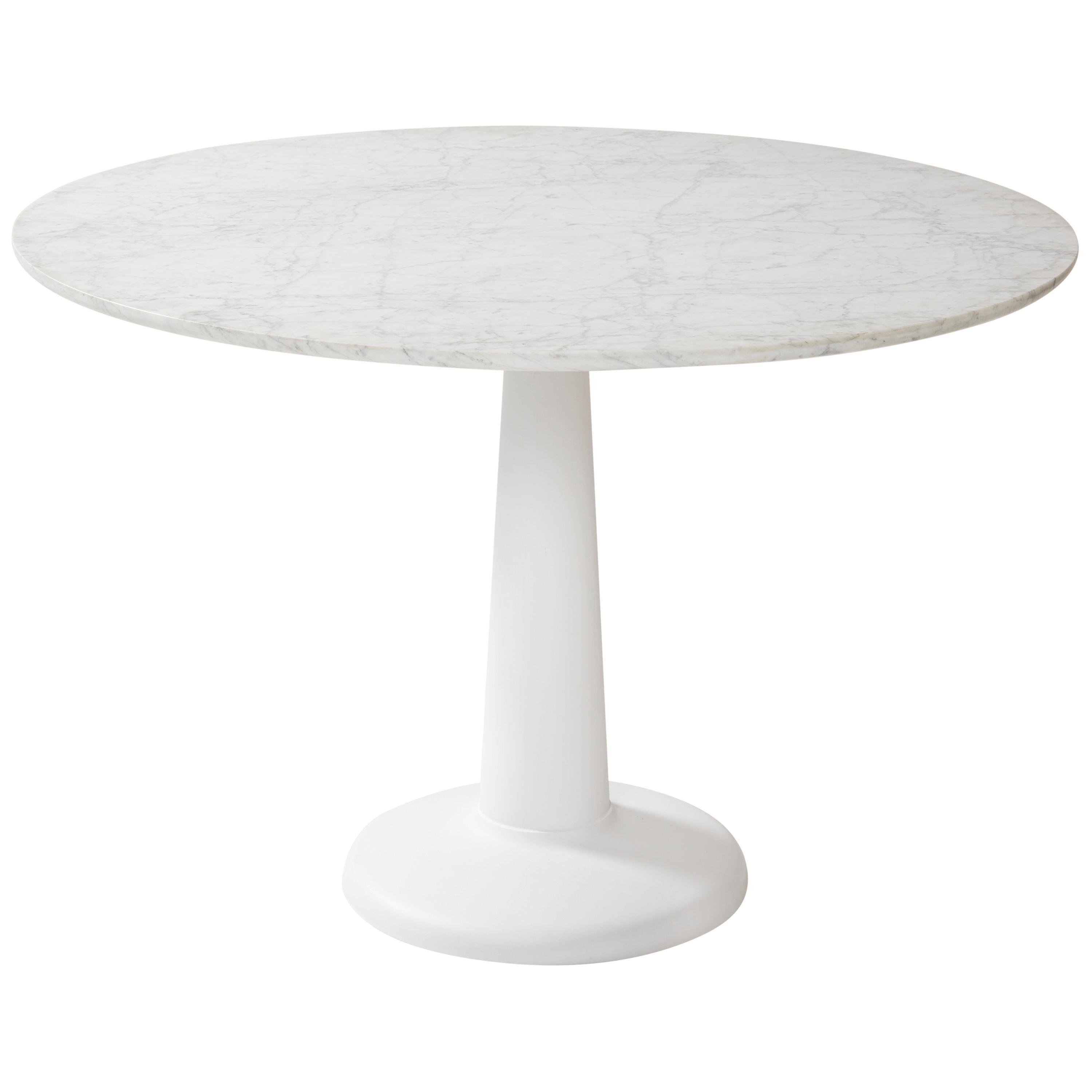 For Sale: White (Blanc) G Plateau Table with Marble Top in Essential Colors by Chantal Andriot & Tolix