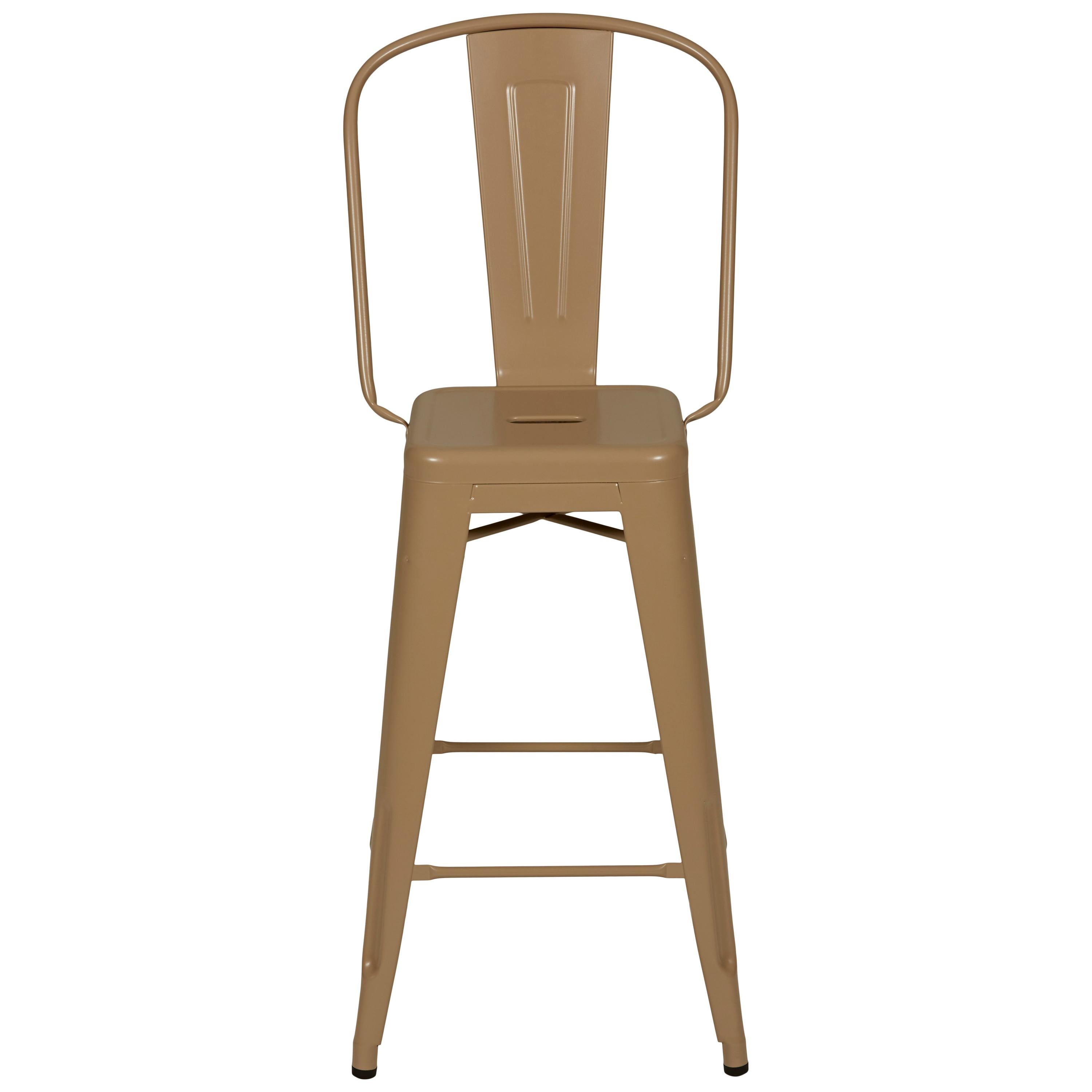 For Sale: Brown (Muscade) HGD Stool 70 with High Back in Essential Colors by Tolix