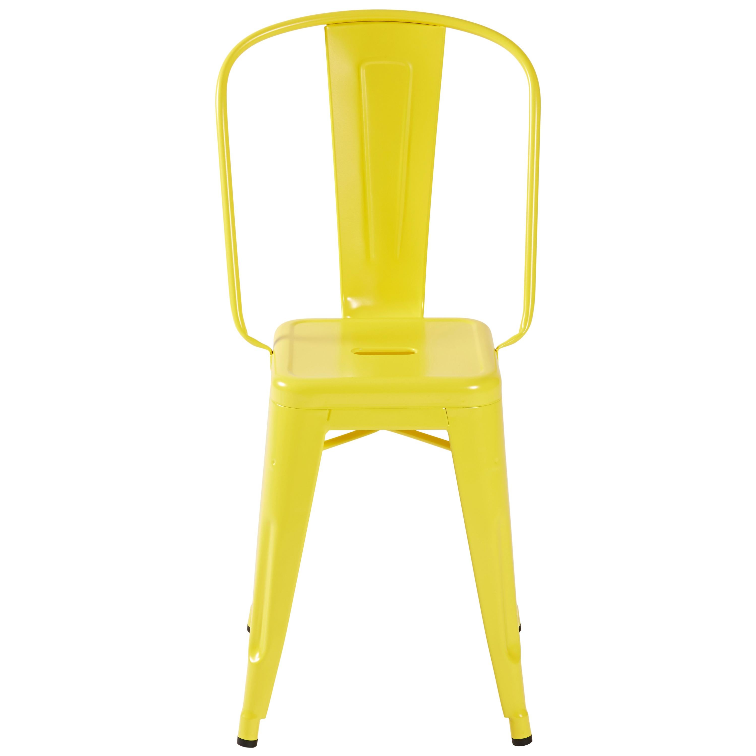 Im Angebot: HGD Stool 50 in with High Back in Essential Colors by Tolix, Yellow (Citron)