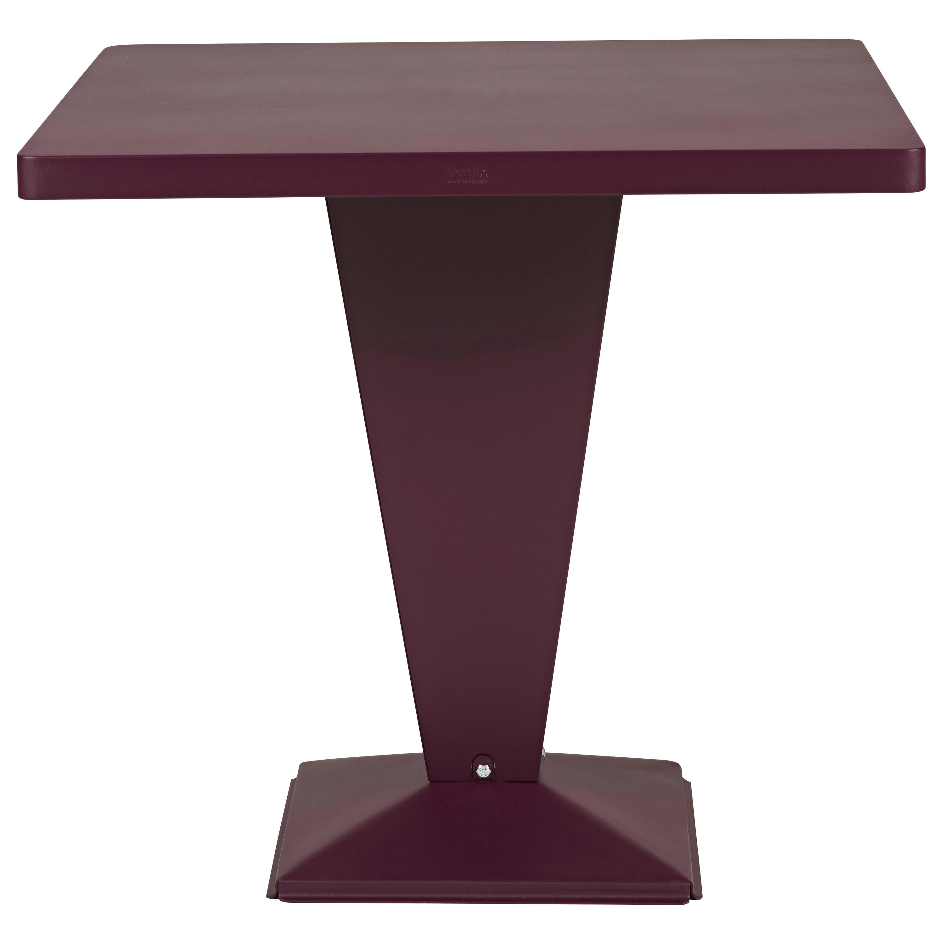 For Sale: Purple (Aubergine) KUB Square Table 80 in Pop Colors by Xavier Pauchard & Tolix