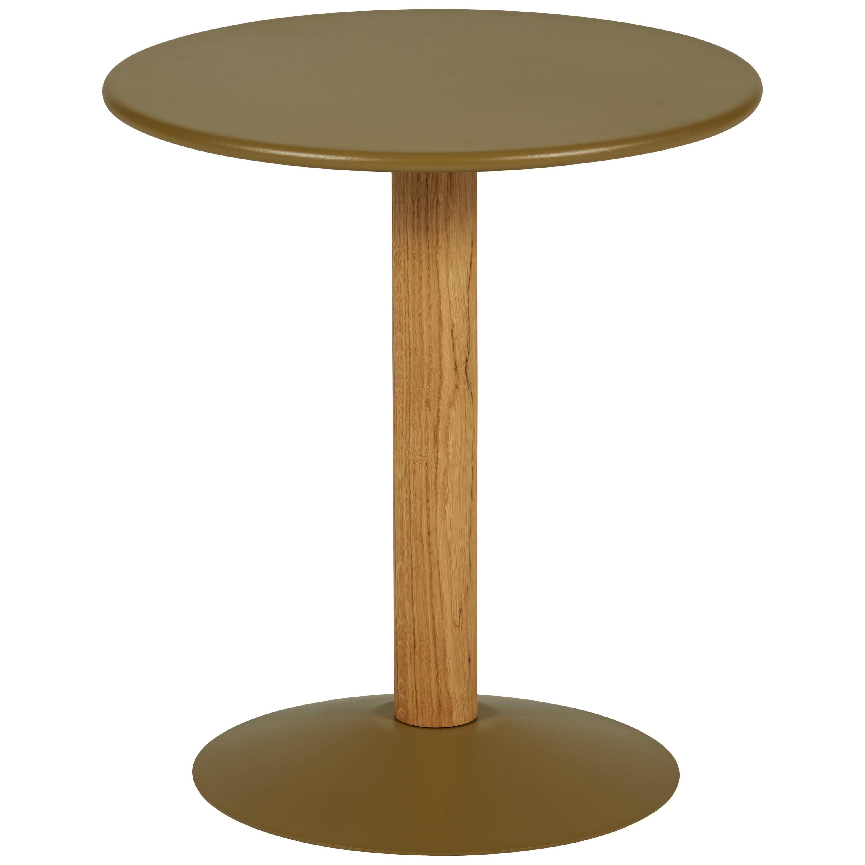 For Sale: Brown (Kaki) Gueridon C16 Round Pedestal Table in Pop Colors by Chantal Andriot & Tolix