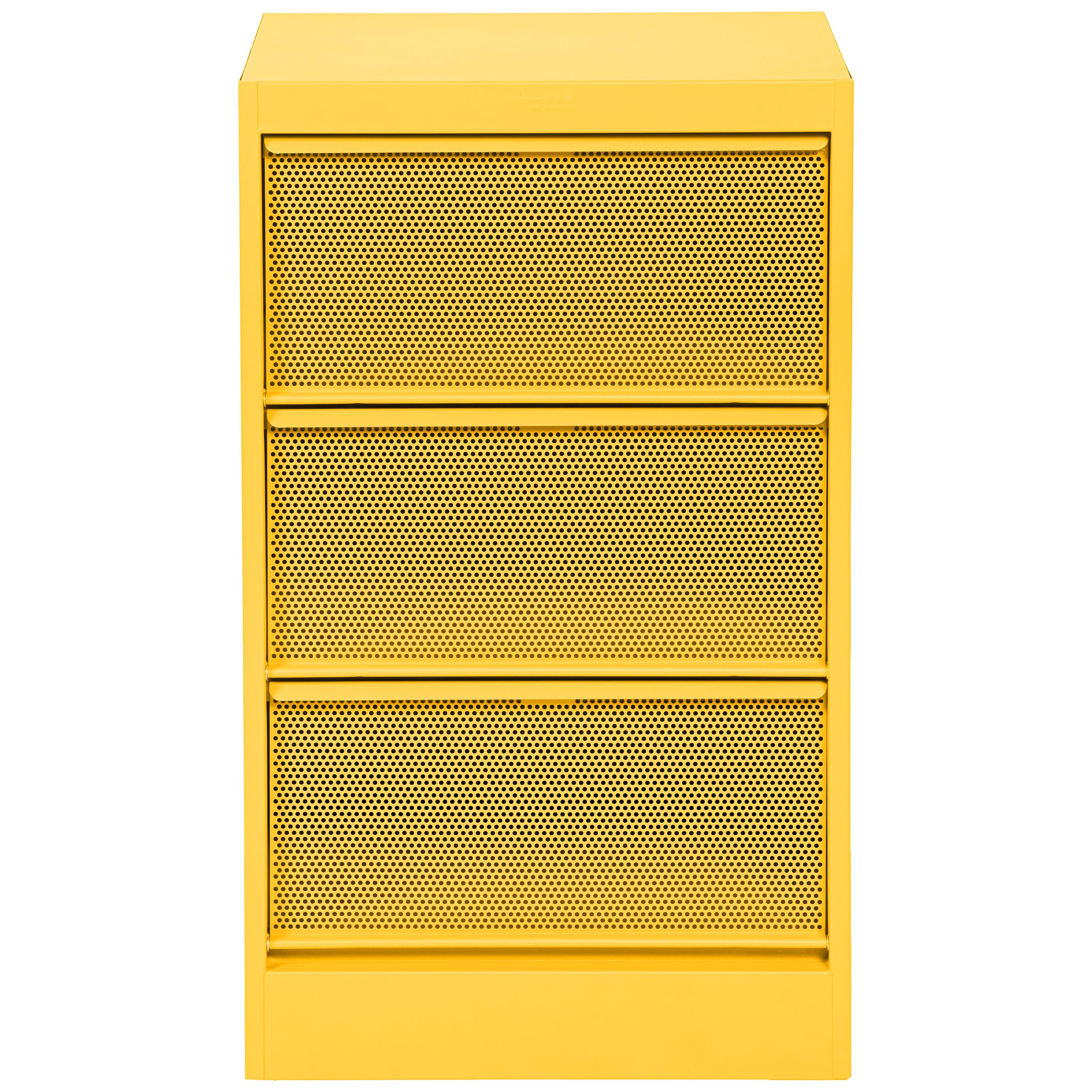 For Sale: Yellow (Citron) CC3 Perforated Industrial Cabinet in Essential Colors by Xavier Pauchard
