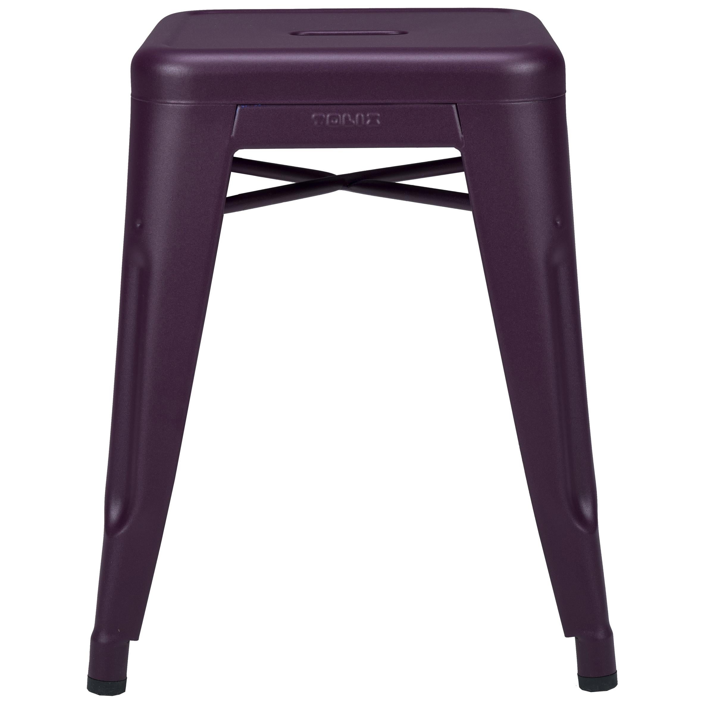 For Sale: Purple (Aubergine) H Stool 45 in Pop Colors by Chantal Andriot and Tolix