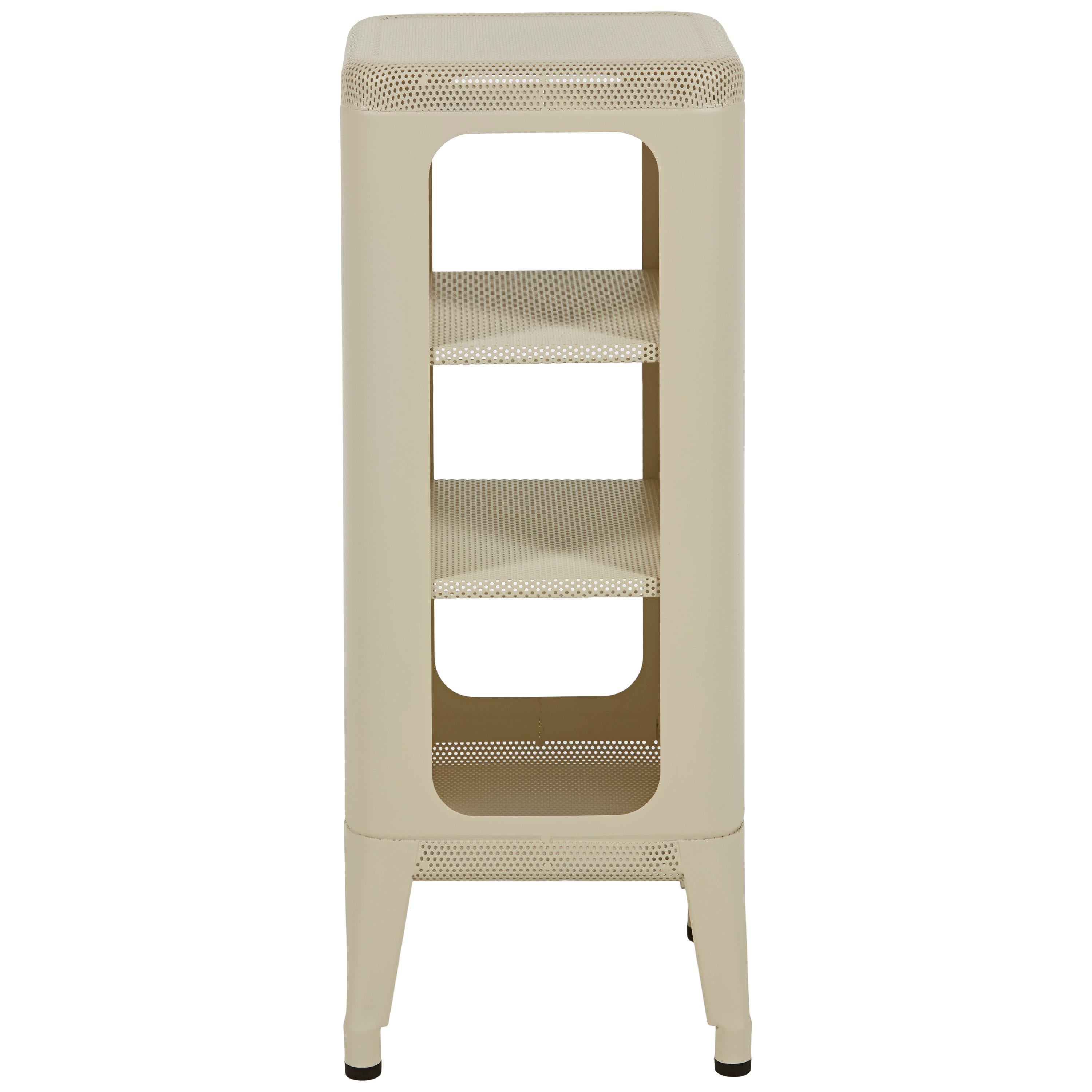 For Sale: White (Ivoire) Stool Shelf 750 Perforated in Essential Colors by Frederic Gaunet and Tolix