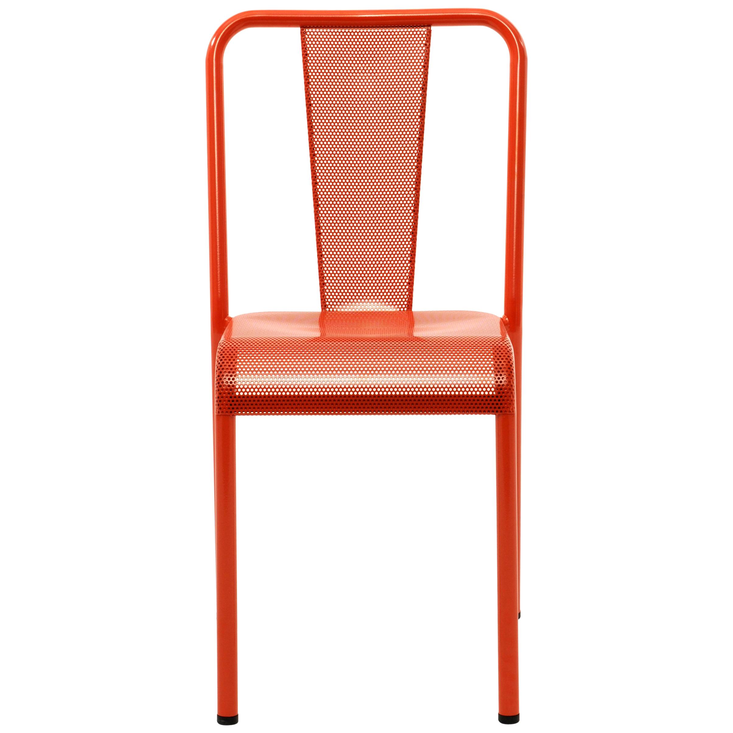 For Sale: Pink (Corail) T37 Chair Perforated in Pop Colors by Xavier Pauchard and Tolix