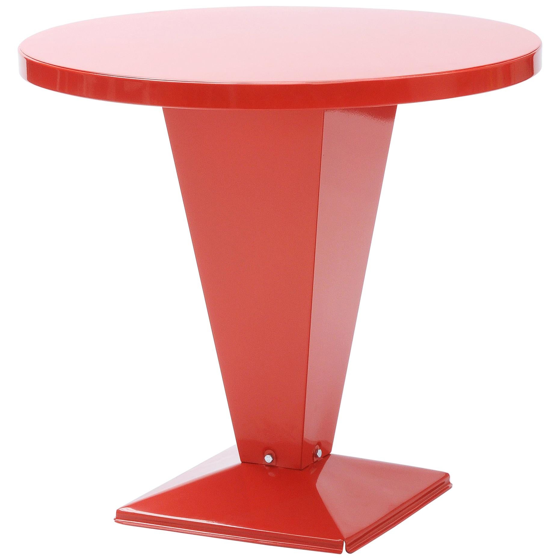 For Sale: Red (Poivron) Kub Round Table 80 in Essential Colors by Xavier Pauchard & Tolix
