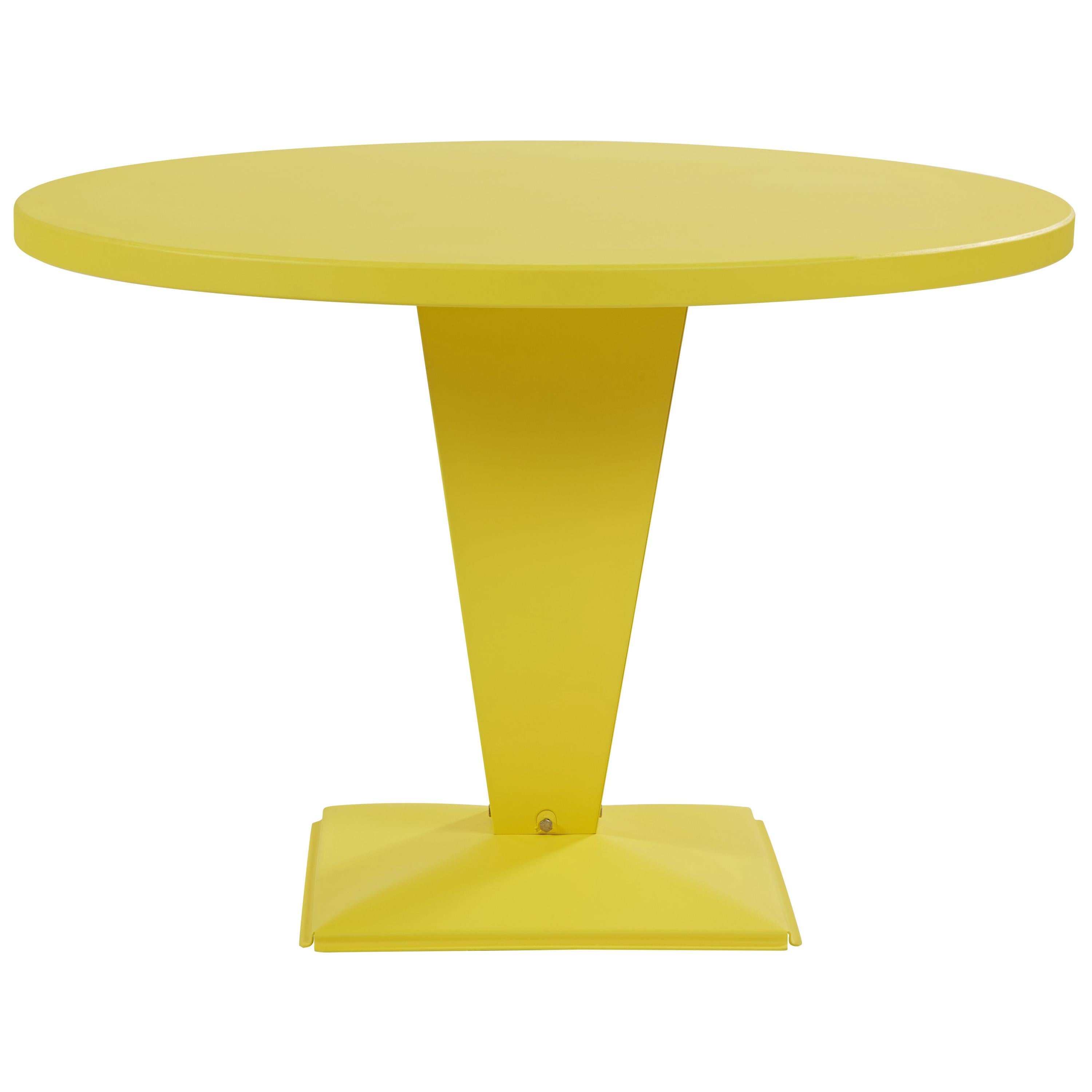For Sale: Yellow (Citron) KUB Round Table 110 in Essential Colors by Xavier Pauchard & Tolix