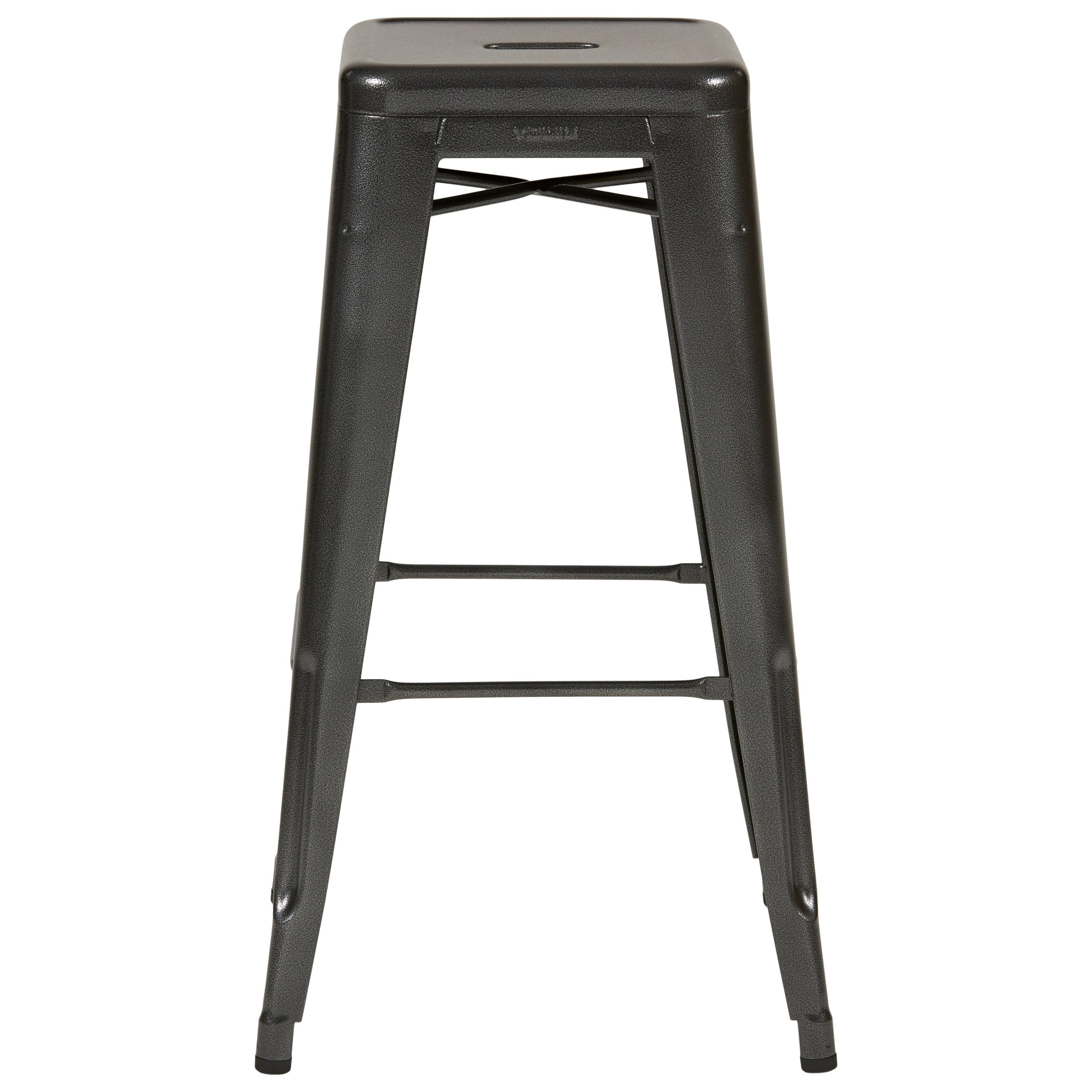 For Sale: Gray (Gris Martelé) H Stool 75 in Pop Colors by Chantal Andriot and Tolix