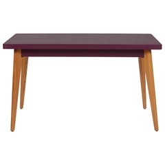 55 Small Table with Wood Legs in Pop Colors by Jean Pauchard & Tolix