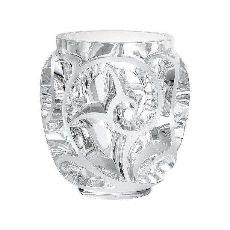 For Sale: Clear Tourbillons Vase in Crystal Glass by Lalique 2