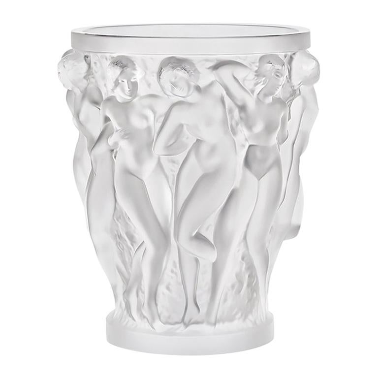 Clear Bacchantes Vase in Crystal Glass by Lalique
