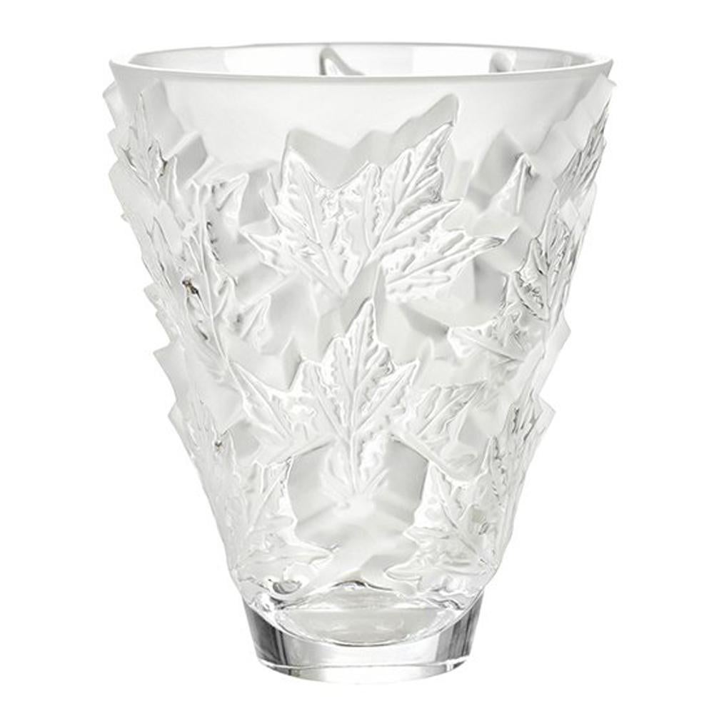 For Sale: Clear Small Champs-Élysées Vase in Crystal Glass by Lalique