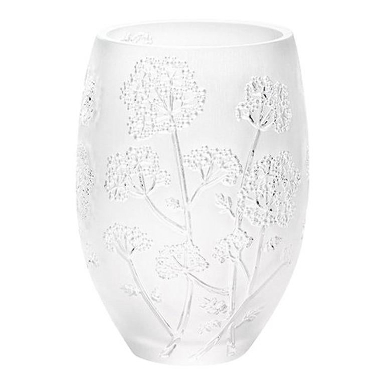 For Sale: Clear Medium Ombelles Vase in Crystal Glass by Lalique