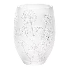 Vase Ombelles moyen en verre de cristal de Lalique