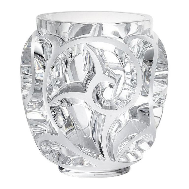 For Sale: Clear Tourbillons Vase in Crystal Glass by Lalique