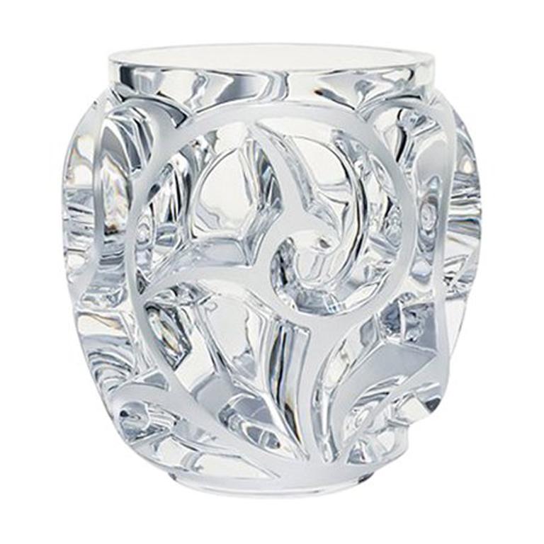 For Sale: Clear Small Tourbillons Vase in Crystal Glass by Lalique