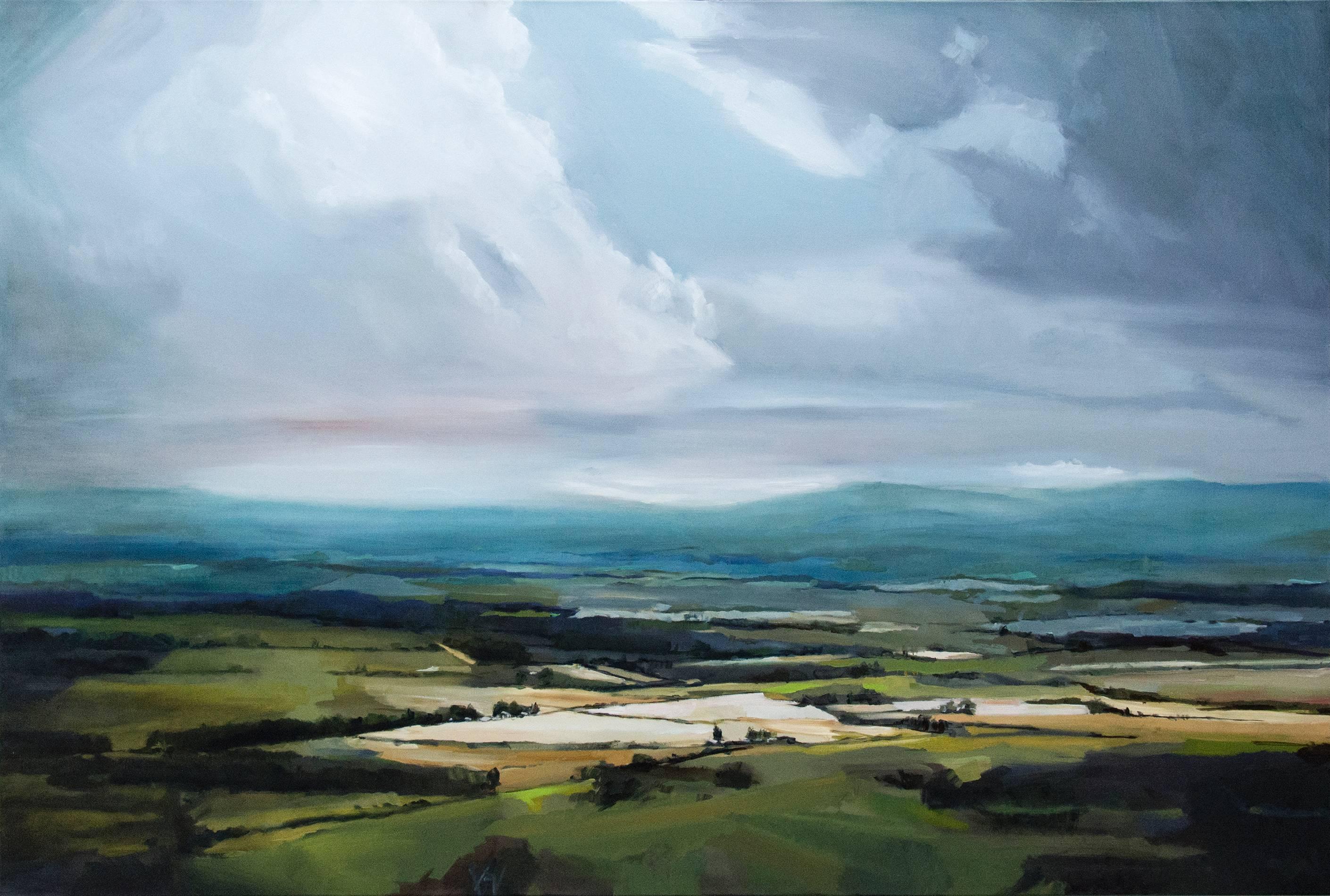 Simon Andrew Landscape Painting - Across the Valley