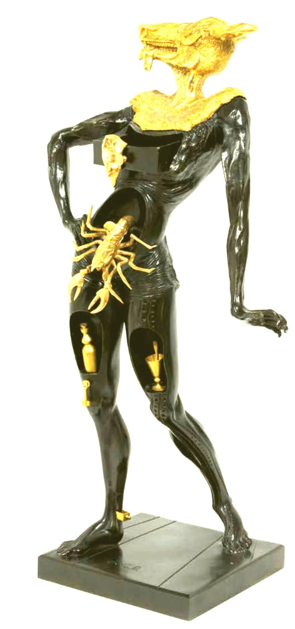 Salvador Dalí Figurative Sculpture – Salvador Dali – Der Minotaur – bedeutende signierte Bronzeskulptur