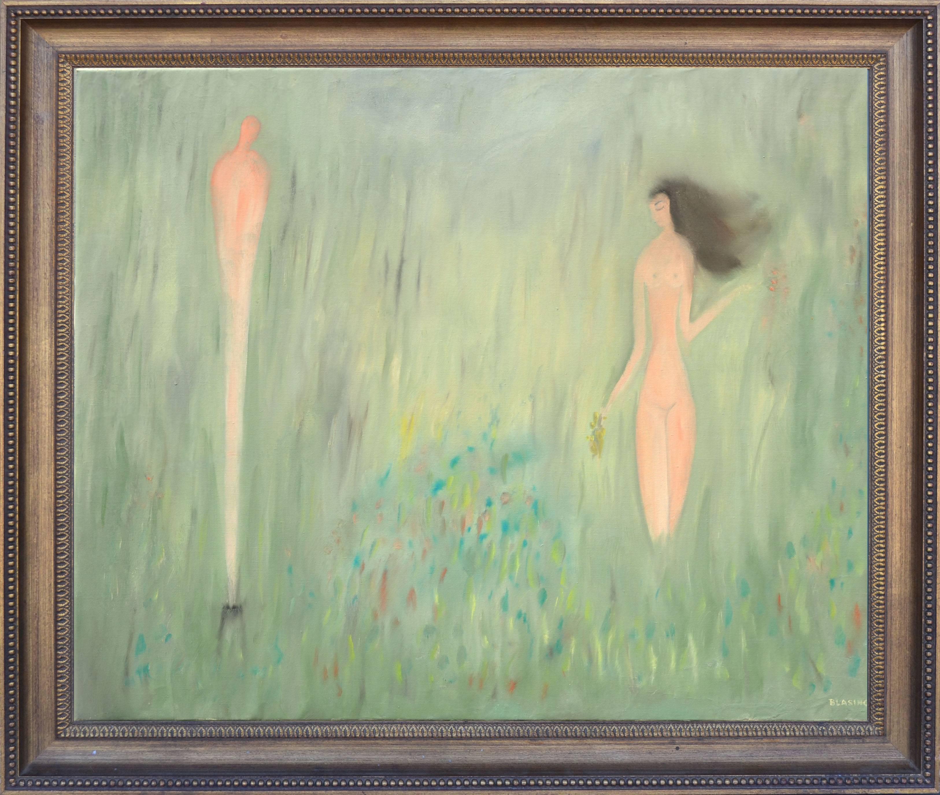 Marguerite Blasingame Figurative Painting - Two Spring Figures