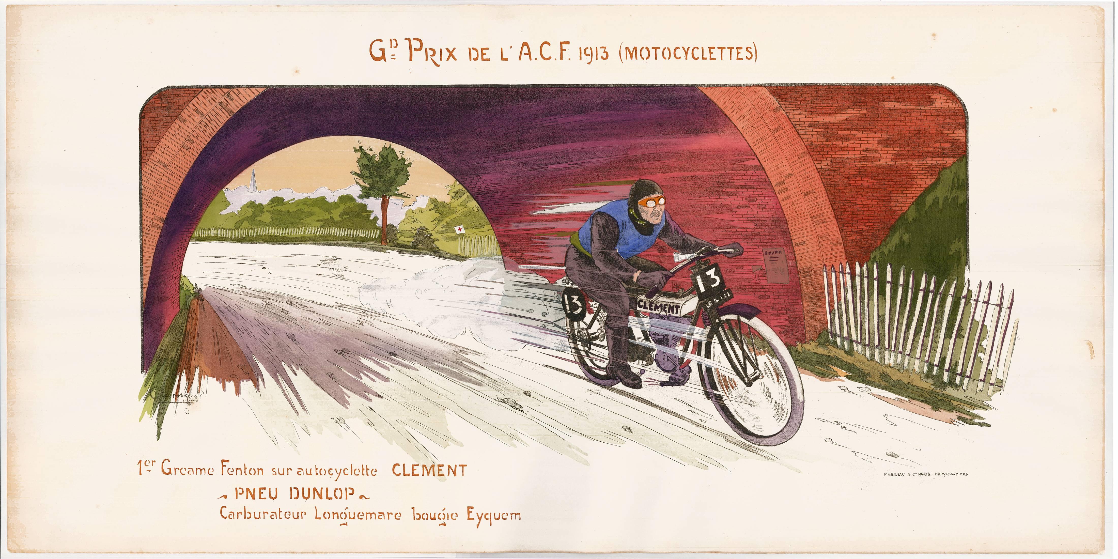 Motorcycle Racing by Gamy Montaut, 1913 3