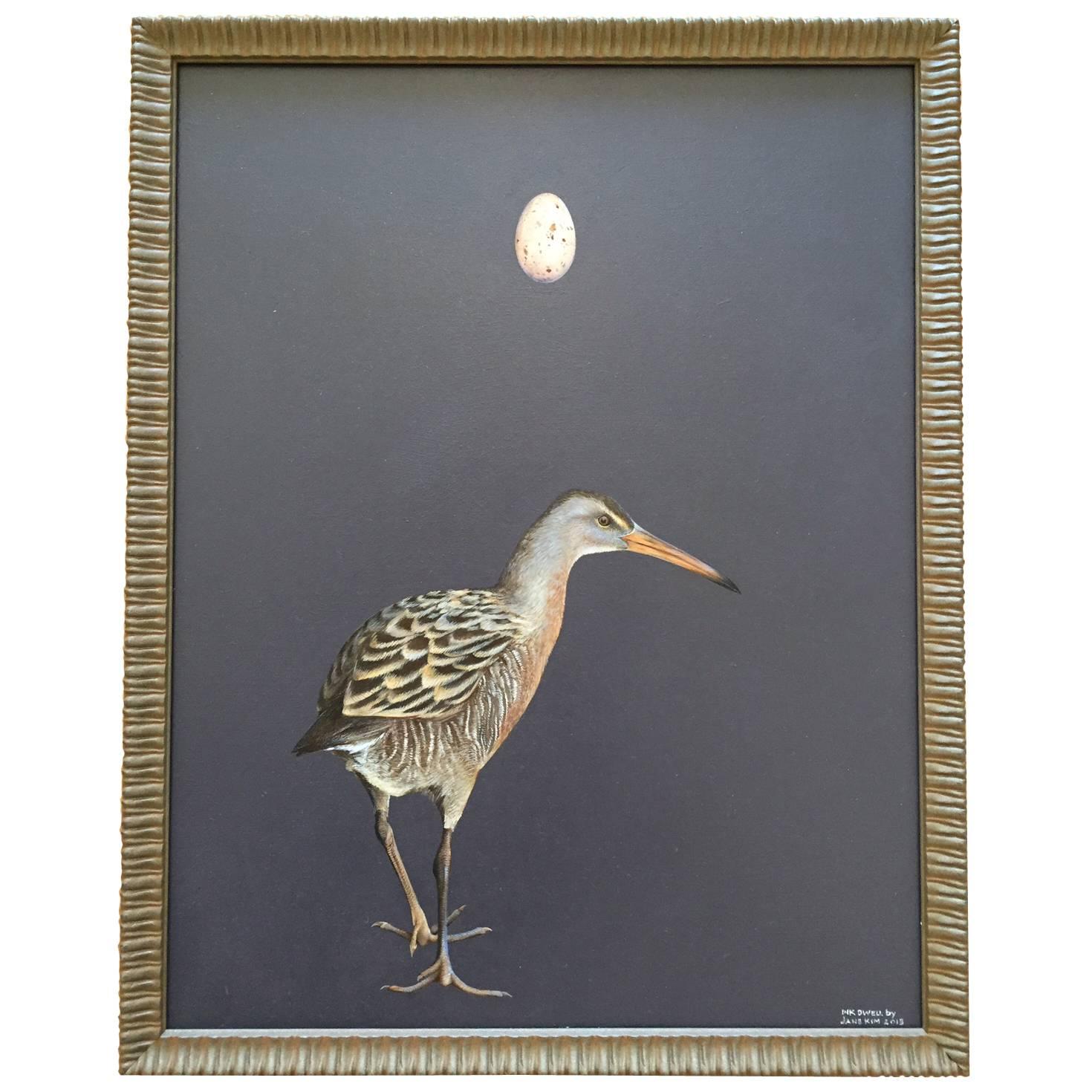 Jane Kim Animal Painting - A Rare Specimen: California Clapper Rail