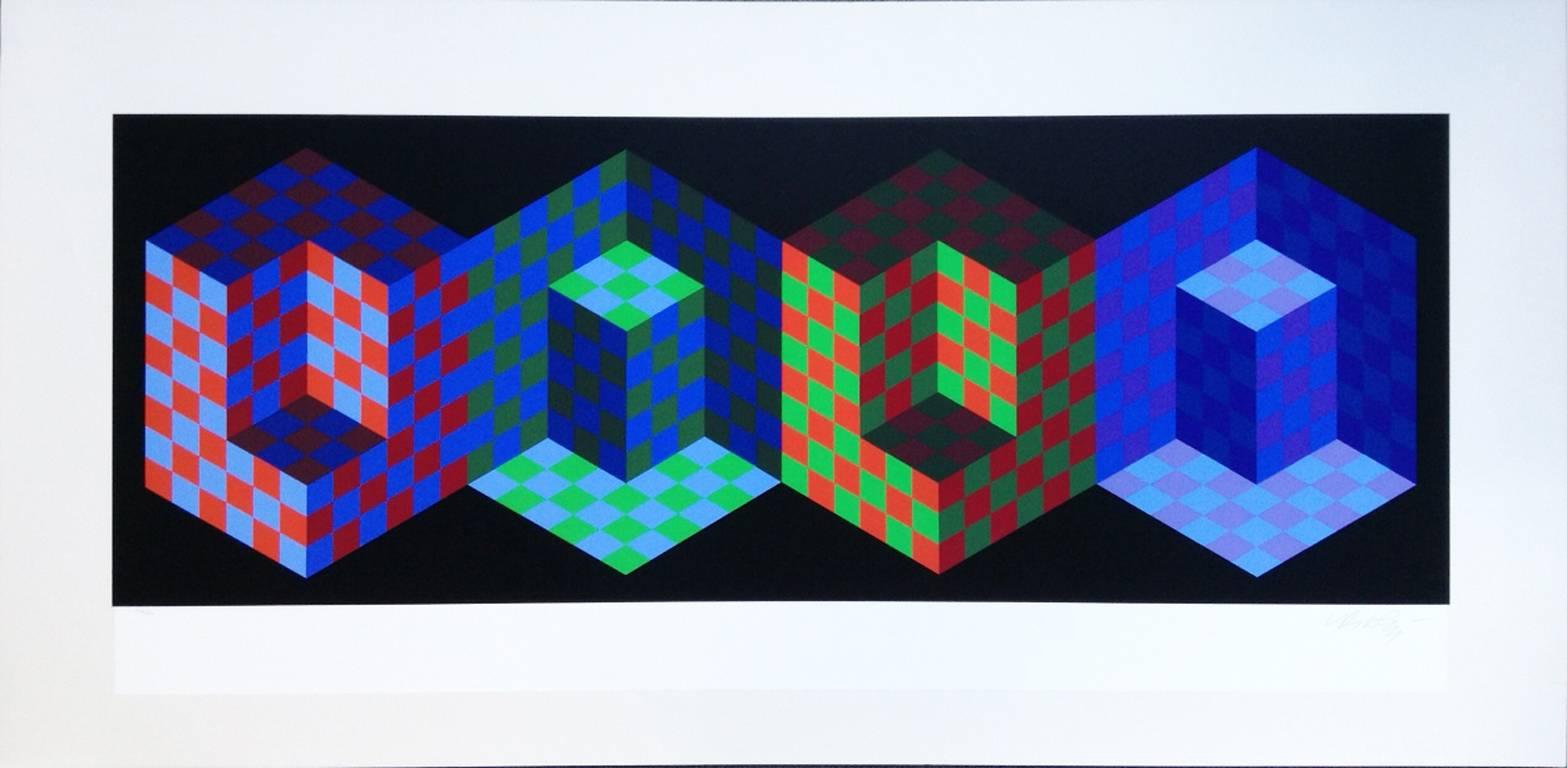 Victor Vasarely Abstract Print - Mural du Canada