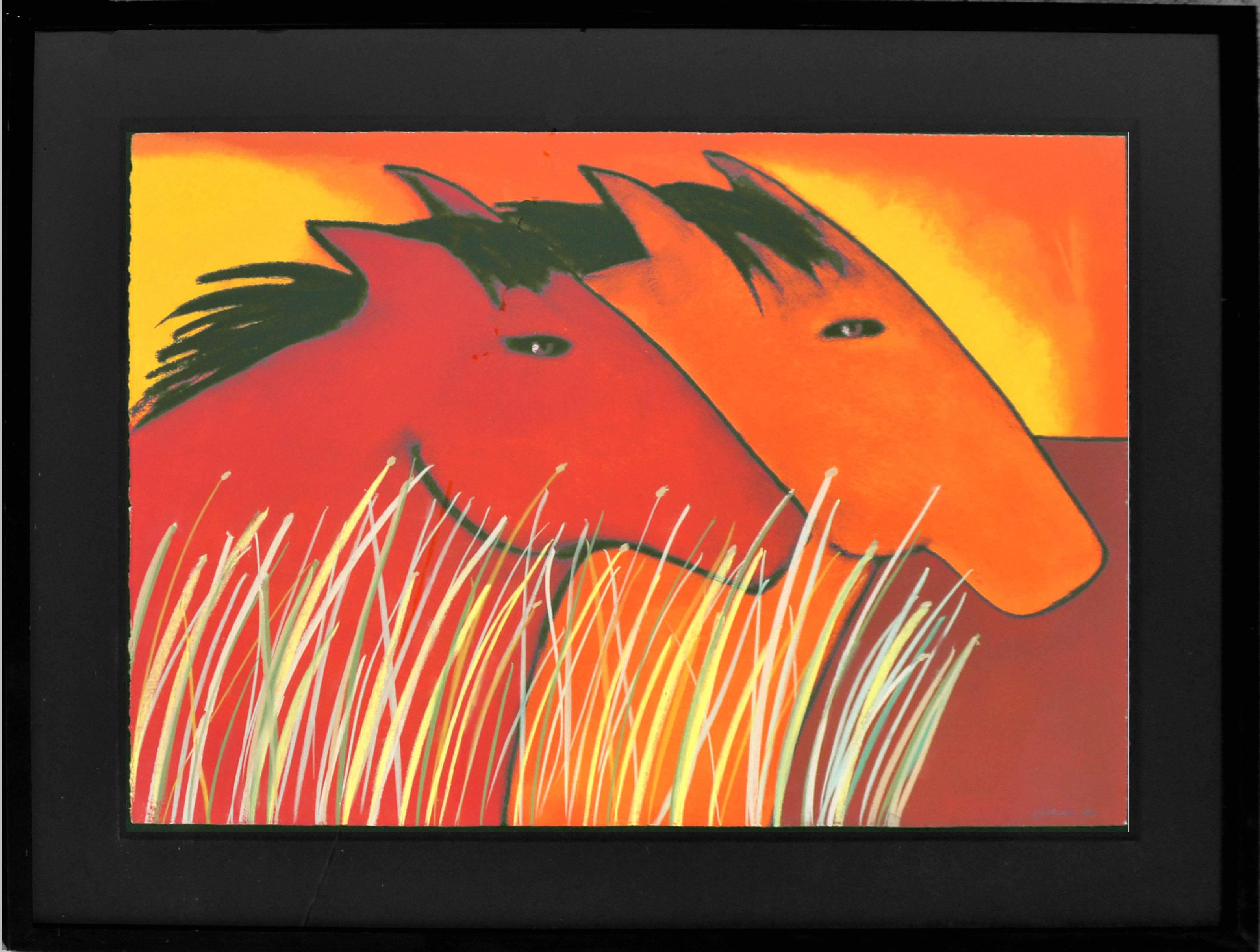 Two Horses - Print by Carole LaRoche