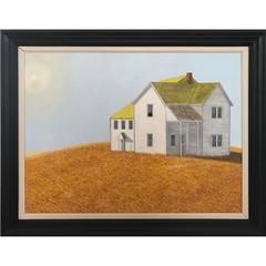 Anthony Martin Architectural Painting House In A Field 