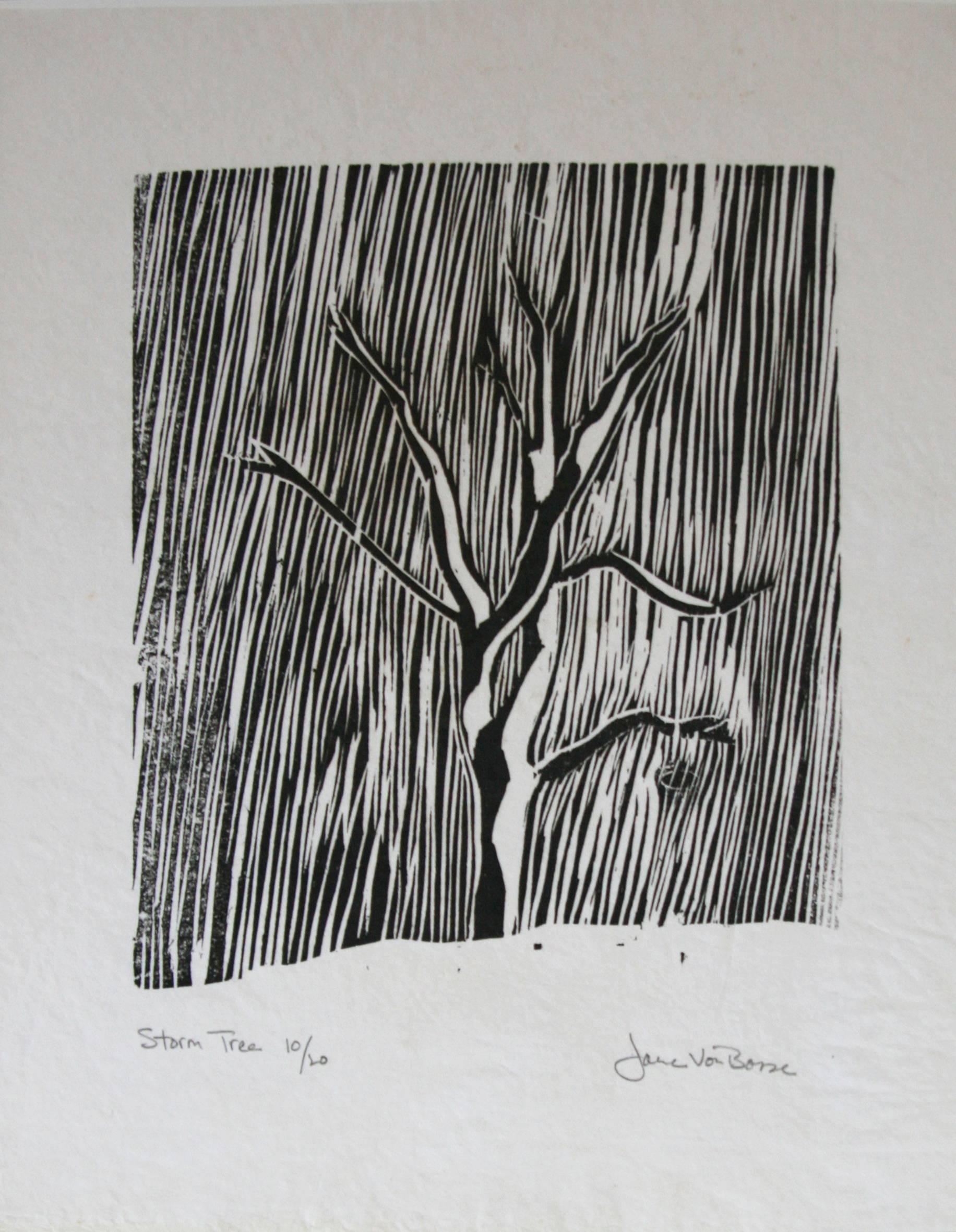 Storm Tree - American Modern Print by Jane Martin VonBosse