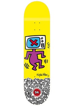 Keith Haring TV Head Skate Deck (Yellow)