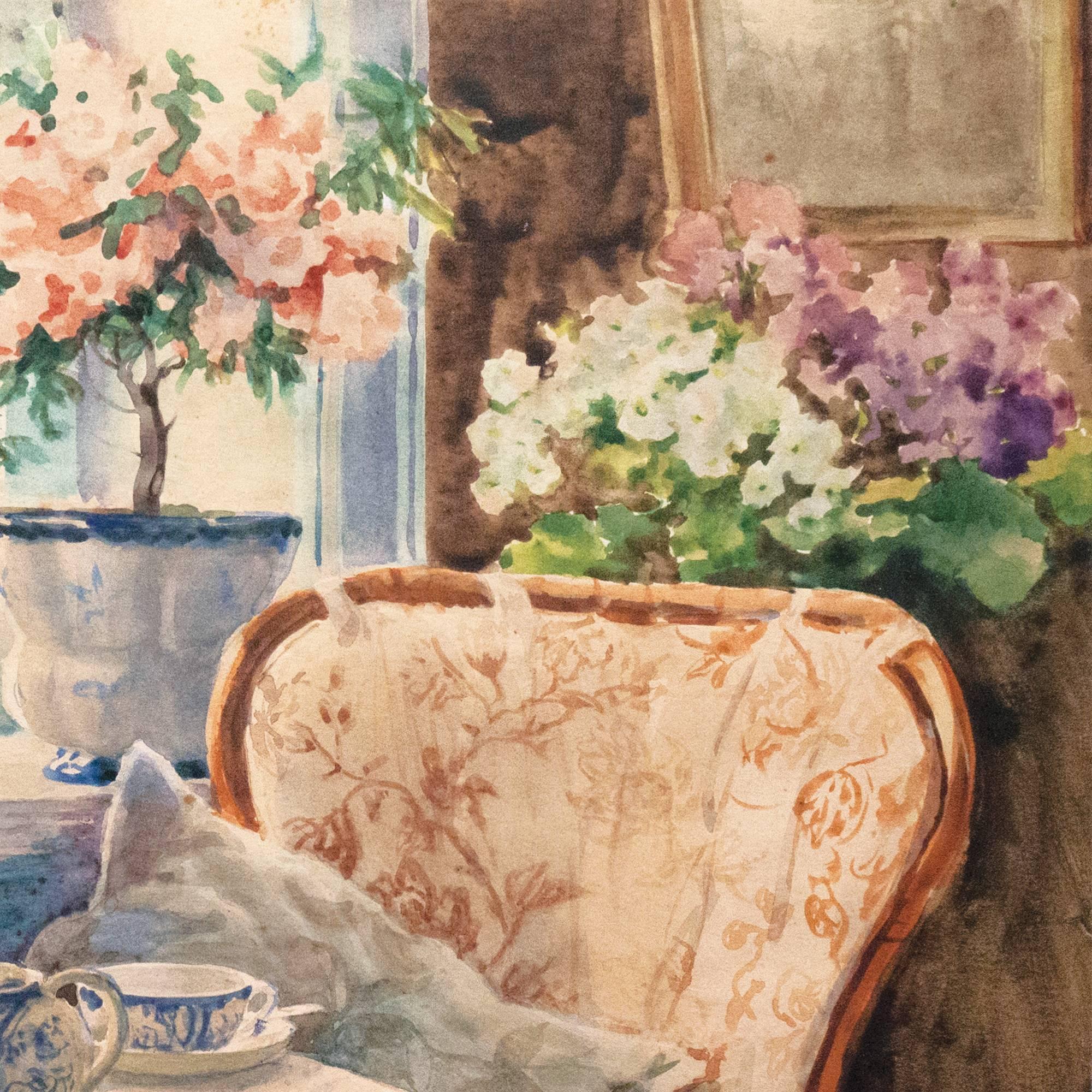 The Tea Table, Knudsminde Farm - Art by Olga Alexandrovna