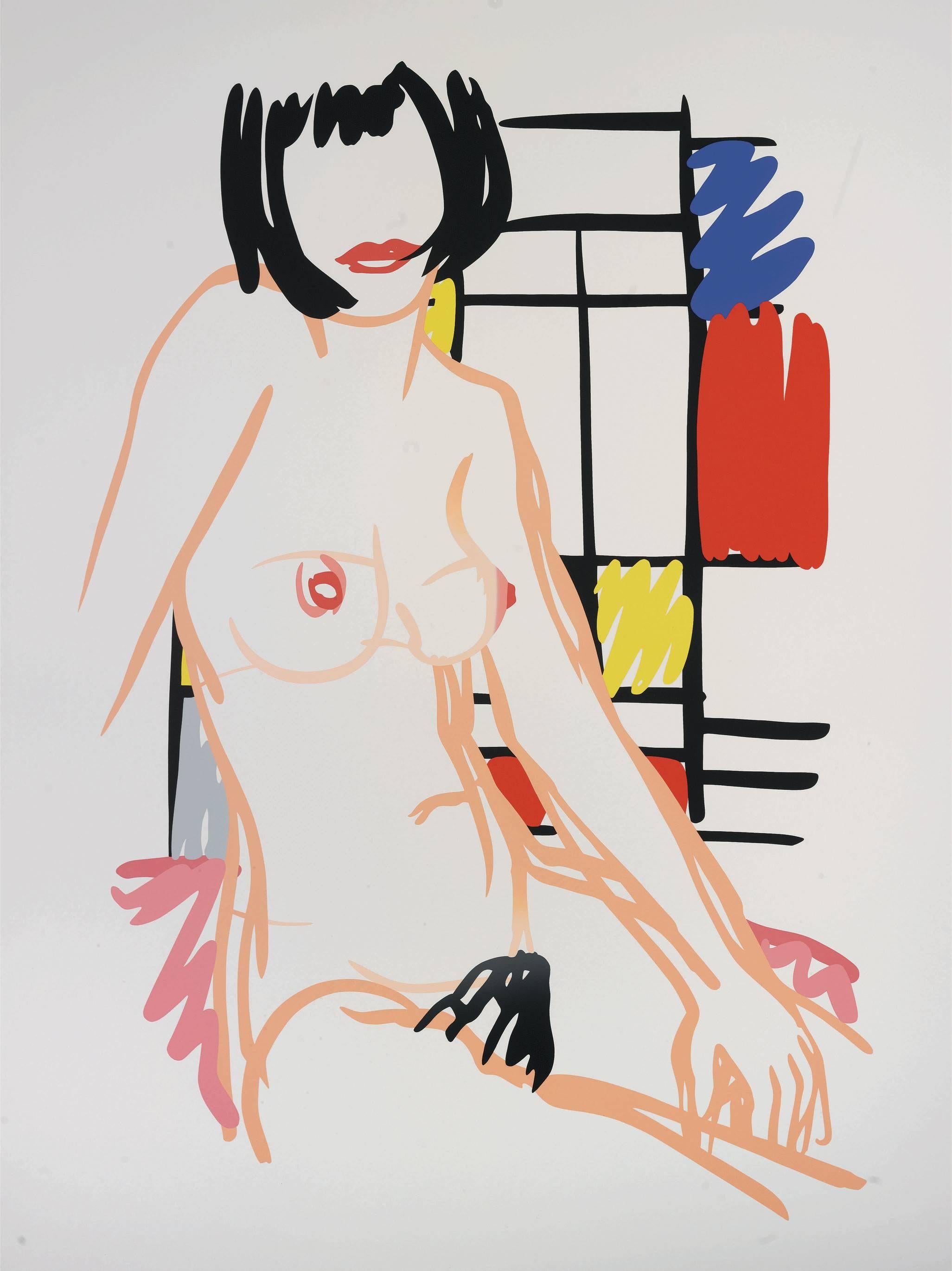 Tom Wesselmann Nude Print - Monica Sitting with Mondrian